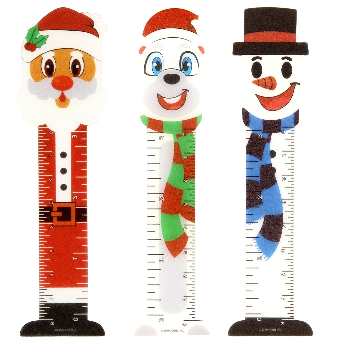 SYNCFUN Christmas Rulers in 6 Designs, 144 Pcs