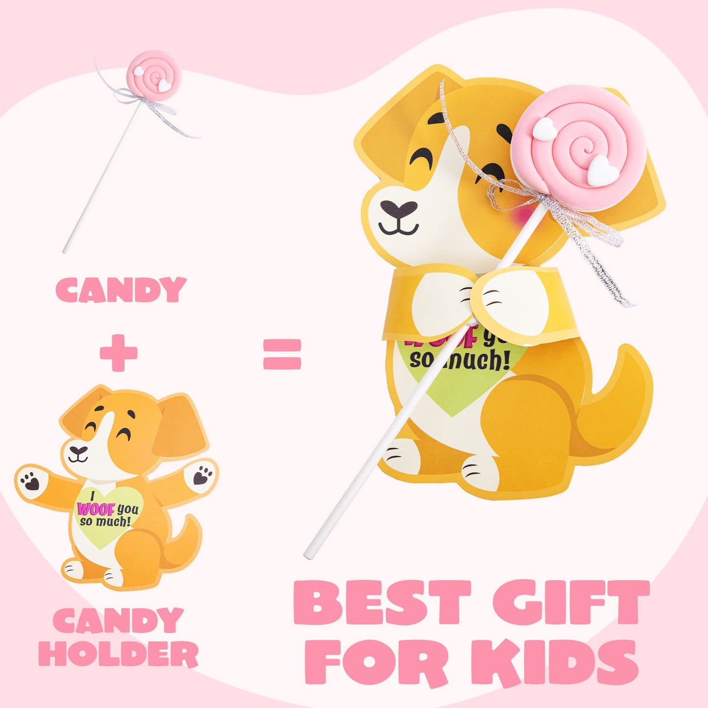 60 Pcs Valentines Day Candy Holder Cards with Animal Designs, Valentine’s Cute Greeting Cards for Kids, Valentine Classroom Exchange Gifts, Party Favors (Zoo Animals)