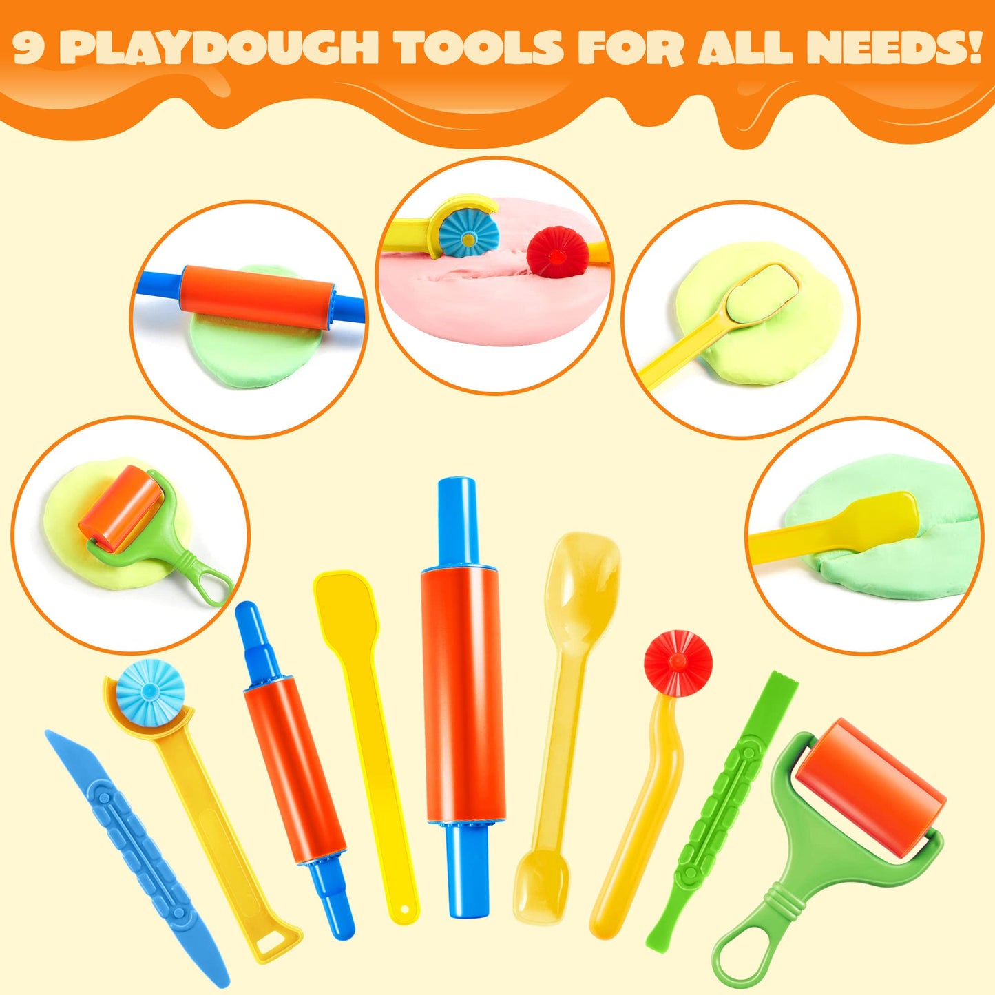 Synfun 44 Pieces Play Dough Accessories Set