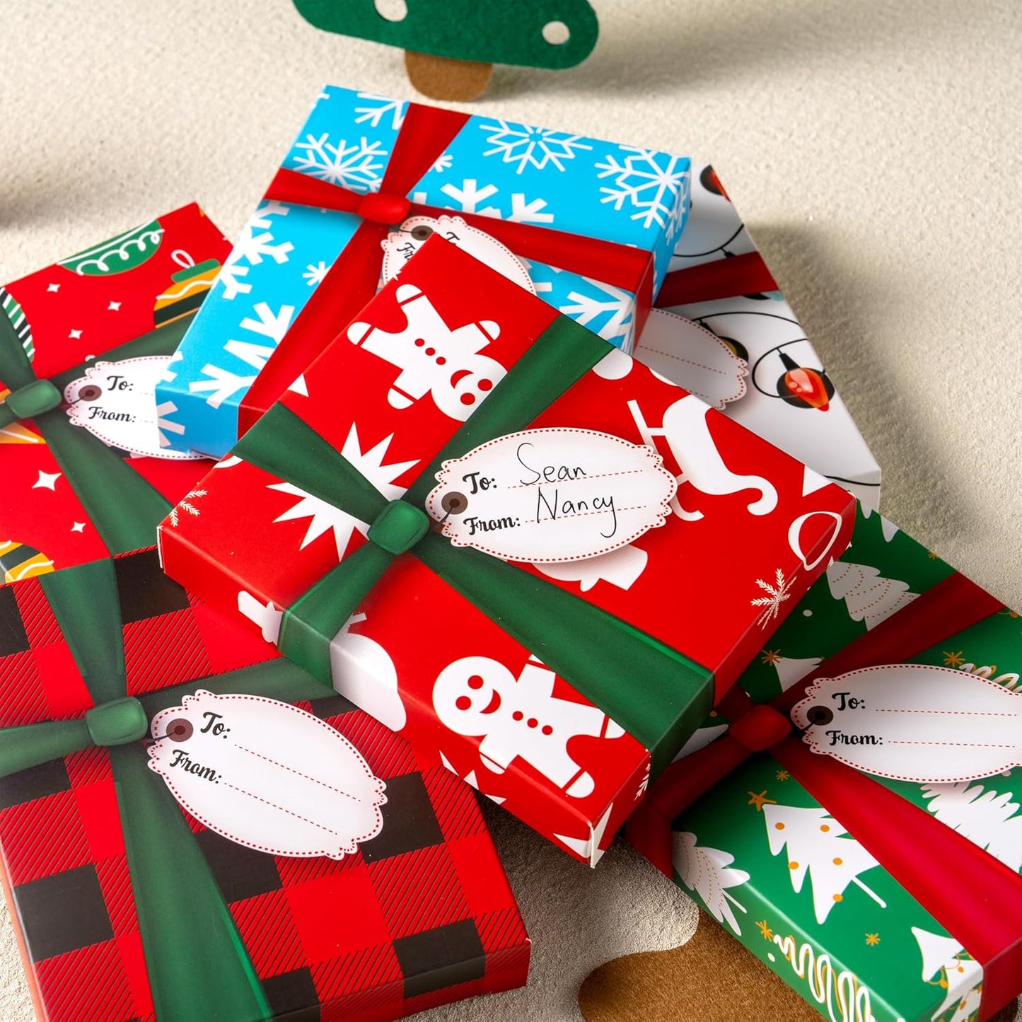 Joyfy 6 Pcs Gift Card Boxes Holder for Christmas, Gift Card Holder for Holiday Birthday Presents Wrap, Christmas Cash Money Card Box Holders, Xmas Party Favor Gifts Wrapping Boxes