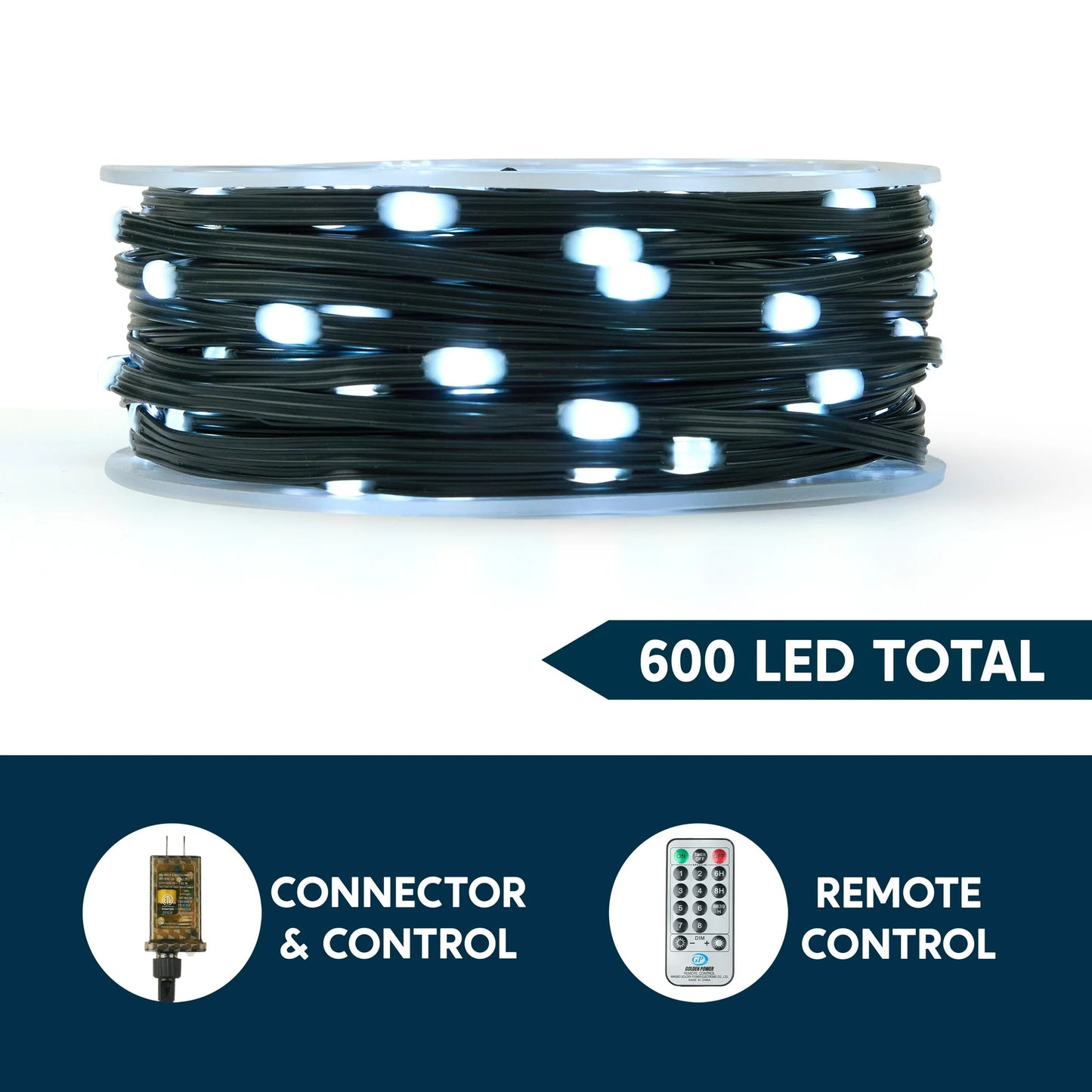 Joyfy 600 Led Christmas Lights,198 FT Christmas Lights with Remote Outdoor Decorations,Christmas Tree Lights with 8 Modes Timer for Holiday Xmas Party