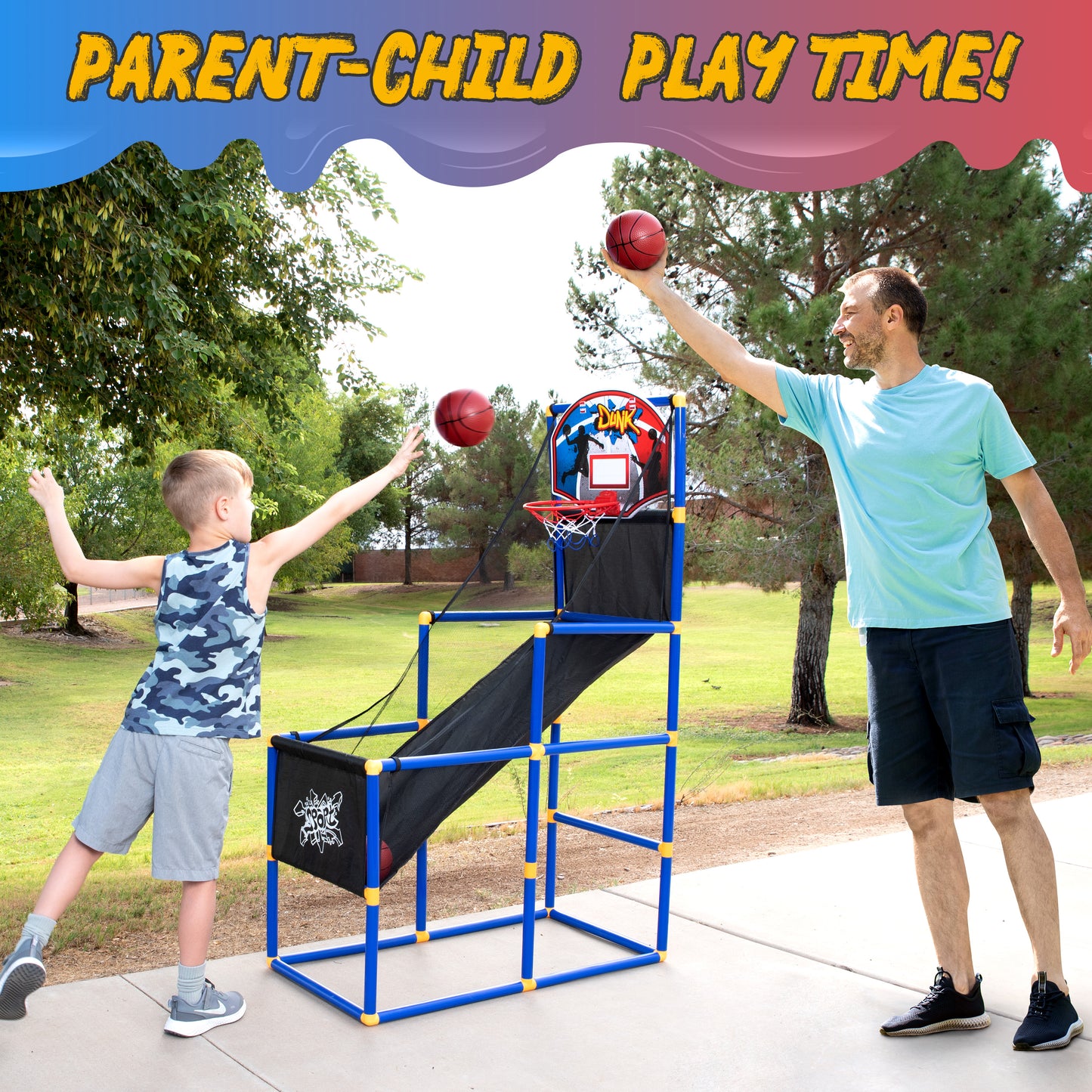 Syncfun Arcade Basketball Game For Kids, Indoor Basketball Hoop With 4 Balls for Toddlers, Basketball Goal For Kids Boys Girls