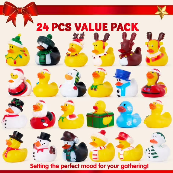 24 PCS Christmas Rubber Ducks- Advent Calendar