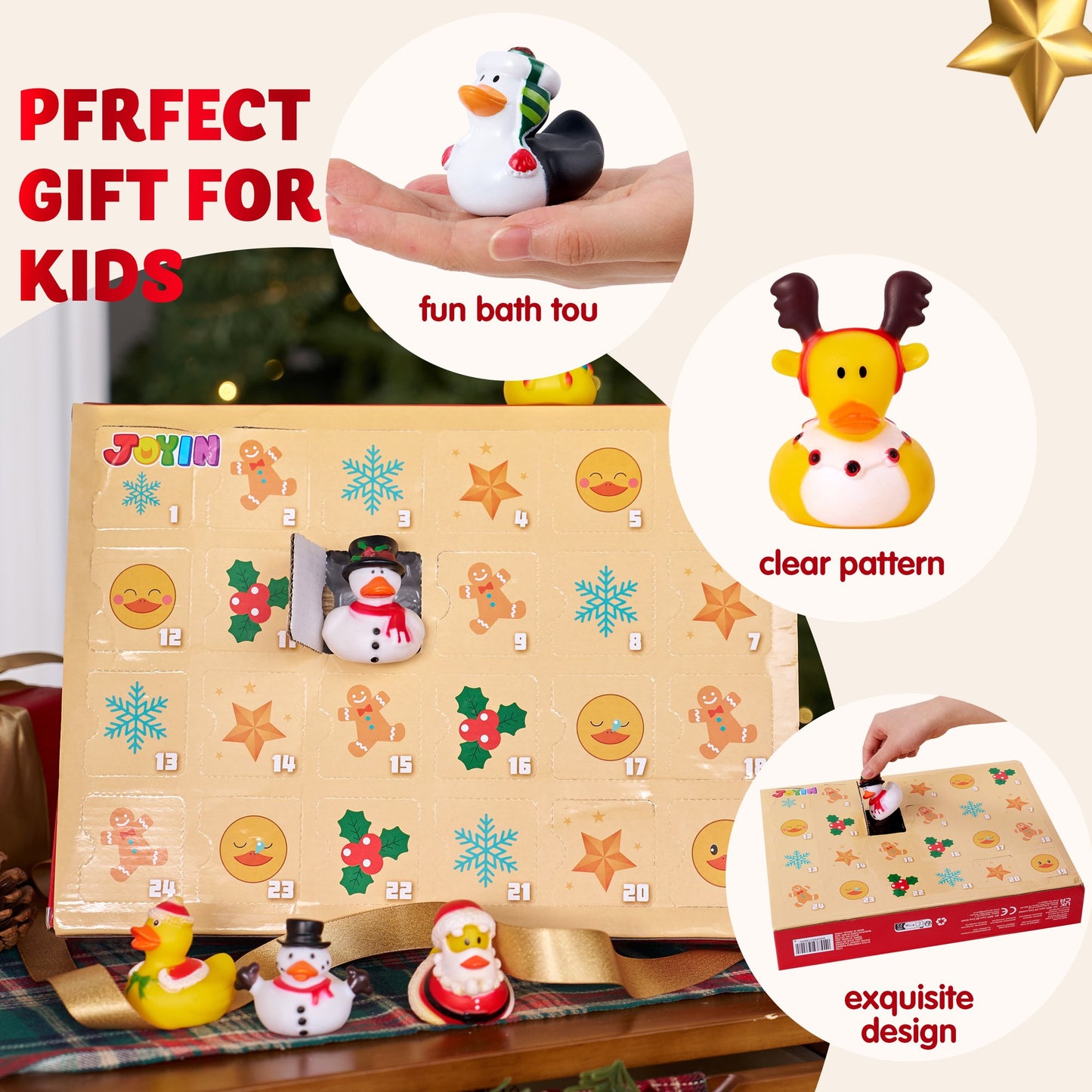 24 PCS Christmas Rubber Ducks- Advent Calendar