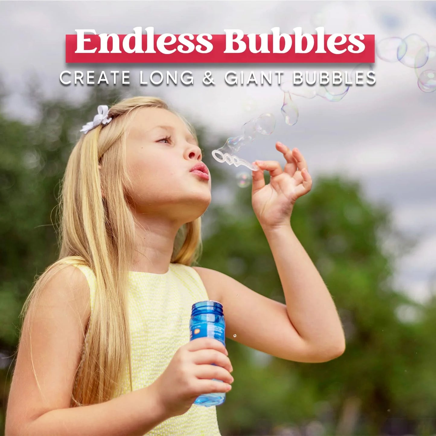 Syncfun 24 Pcs Bubble Bottles with Wand Assortment for Kids, 4oz Blow Bubbles Solution Novelty Summer Toy, Party Favors, Birthday, Outdoor & Indoor Activity