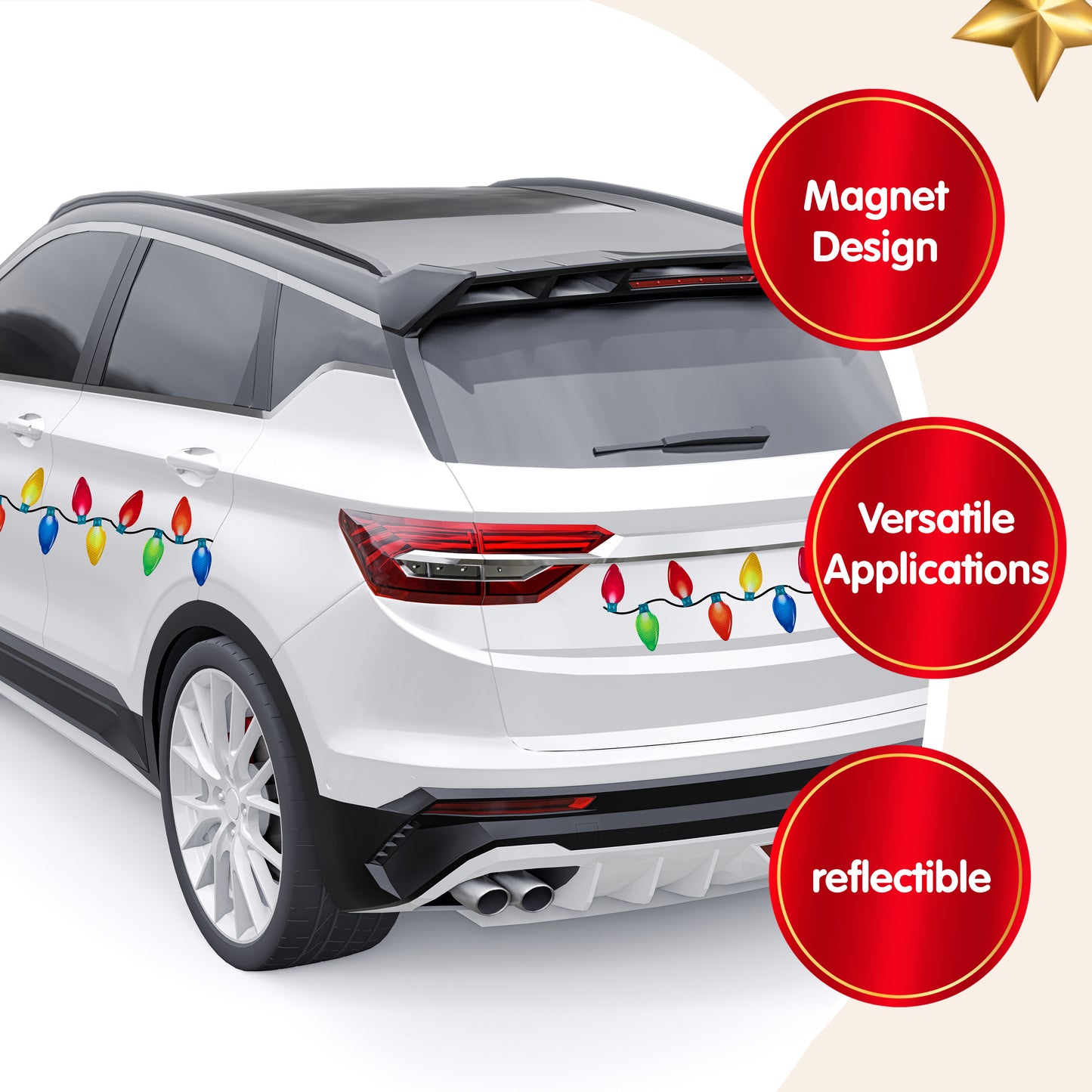SYNCFUN Christmas Car Refrigerator Decorations
