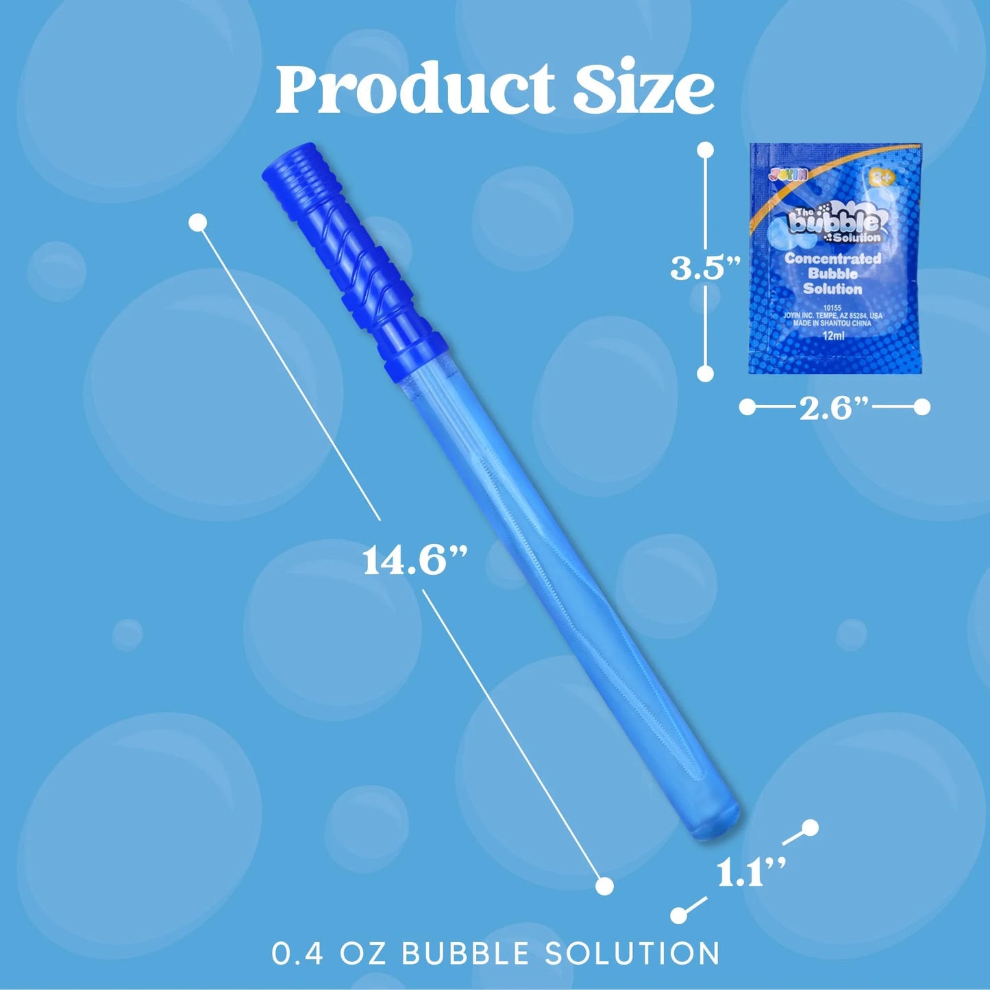 Syncfun 36 Pcs 14.6’’ Big Bubble Wands Bulk, Bubble Blower for Kids, Bubble Sticks Summer Toys for Party Favors, Easter, Birthday, Outdoor & Indoor Activity Use
