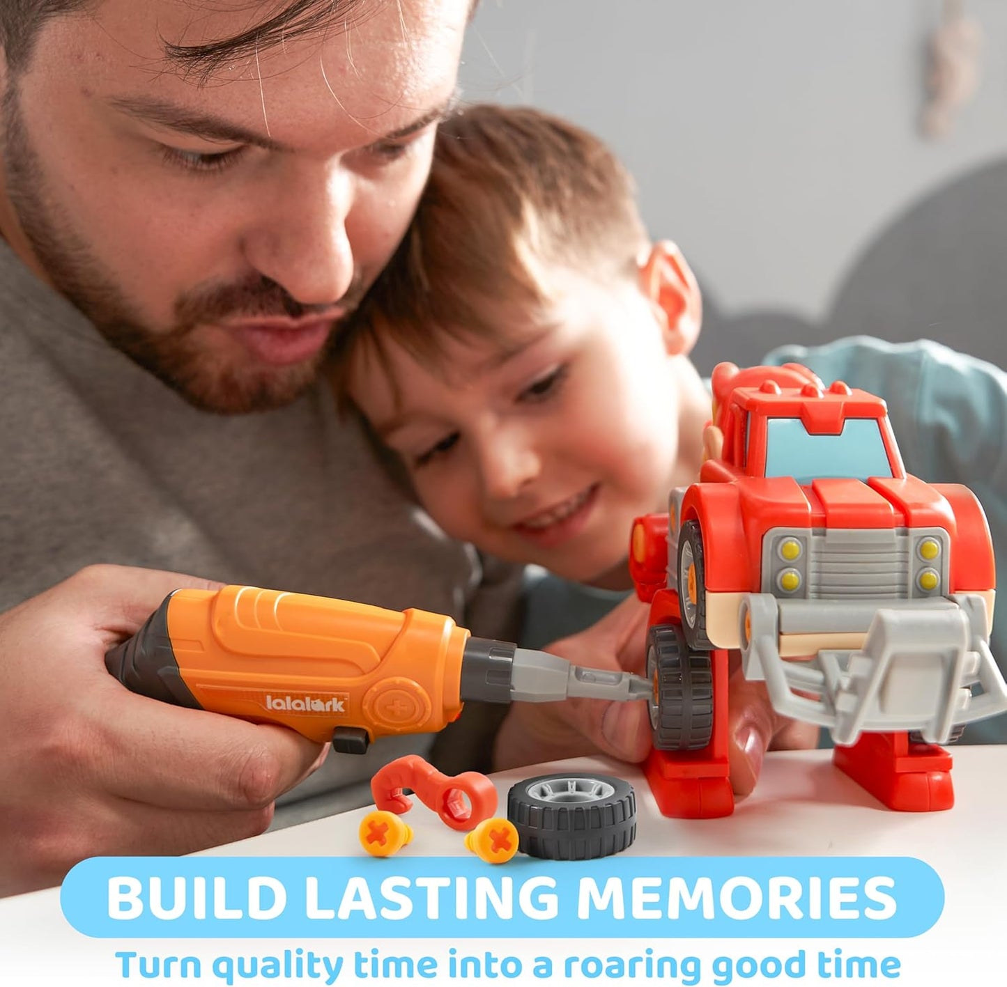 Lalalark Take Apart Dinosaur Toys for Kids, Educational Construction Building Kids Toy with Electric Drill - Best Gifts for Toddlers Age 3-8 Year Old