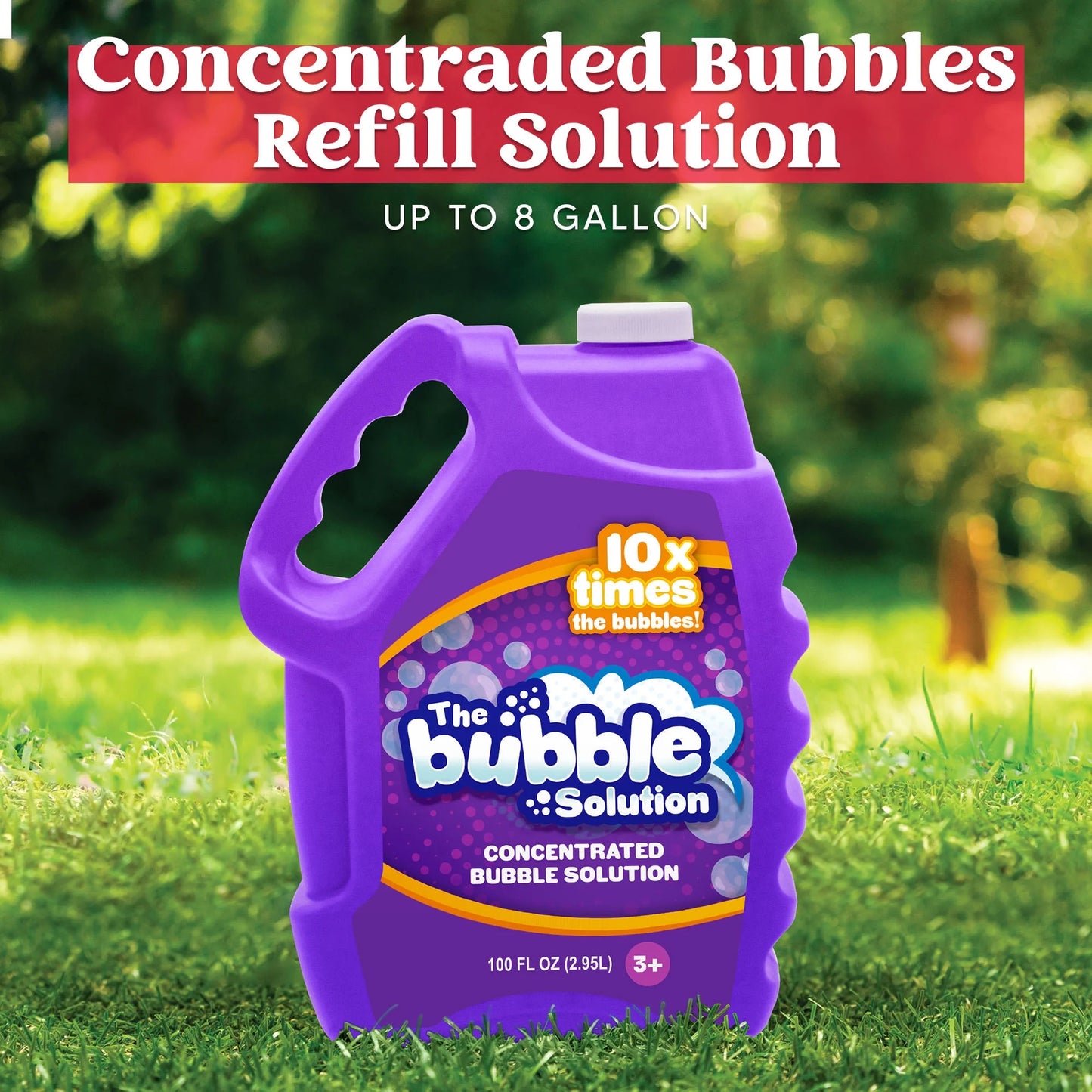 Syncfun 100 Oz Concentrated Bubble Solution, Up to 8 Gallon bubbles for Bubble Machine,Bulk Summer Party Favors for Kids