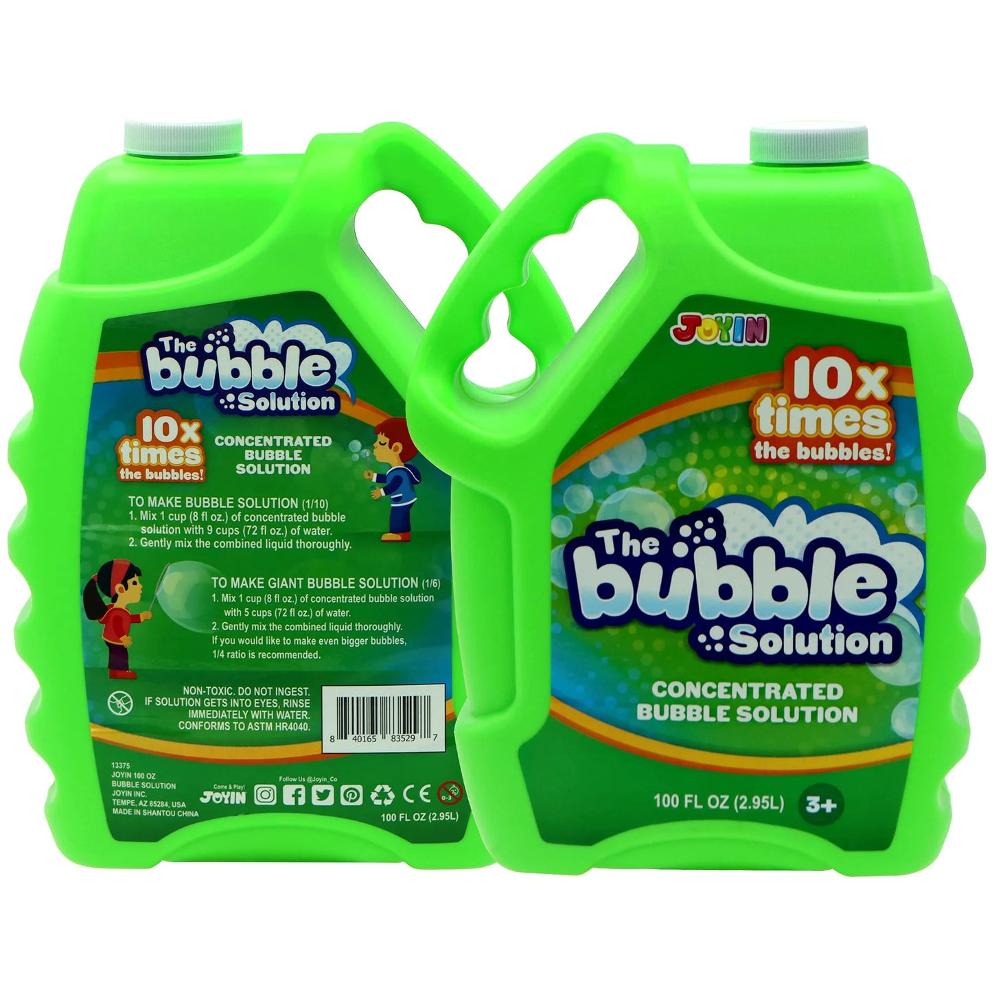 JOYIN 100 Oz Concentrated Bubble Solution (up to 8 Gallon) for Large Party Celebrations, Party Favor, Bubble Summer Toy, Classroom Prizes, Easter (Green)