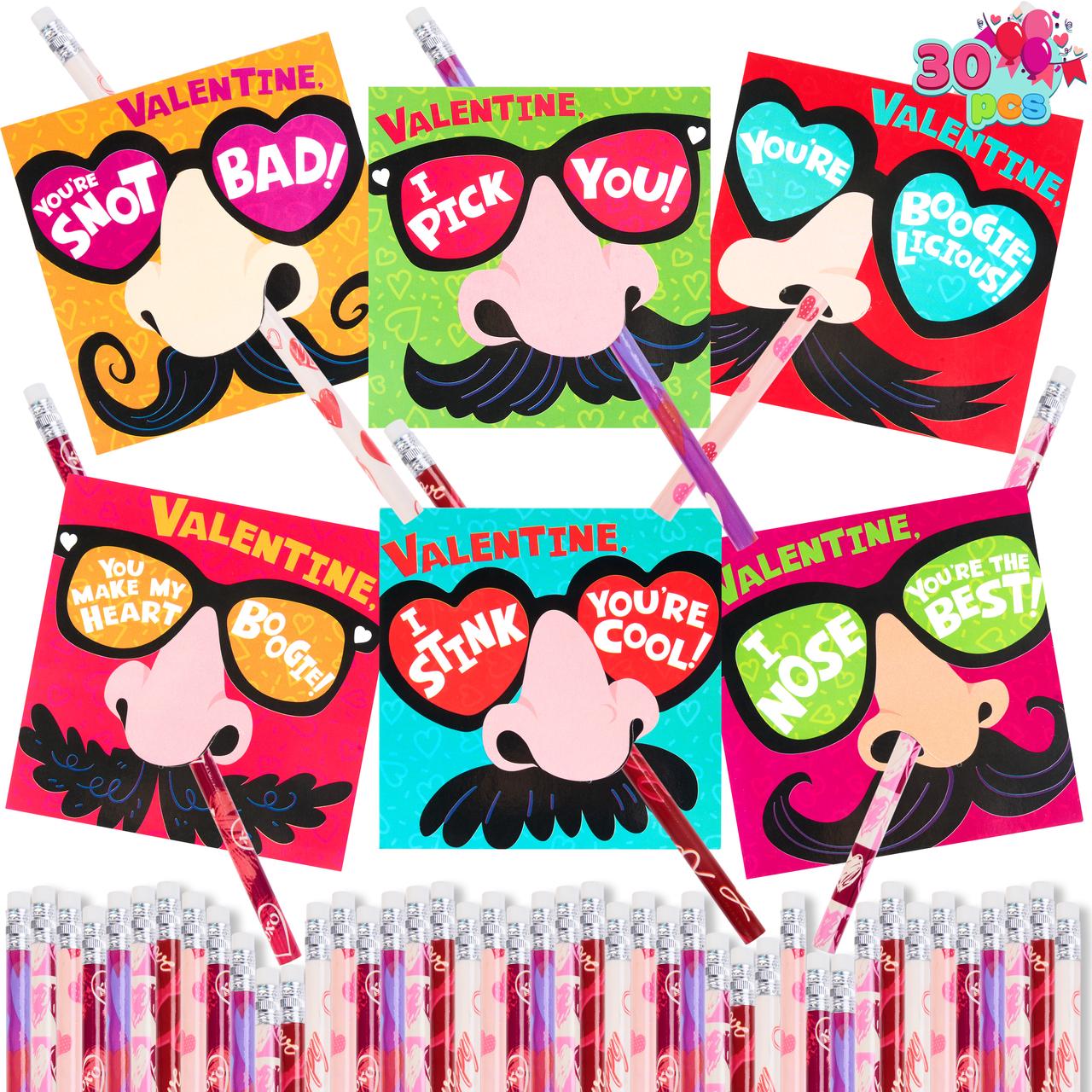 30 pieces, fun cards and pencils assorted gifts