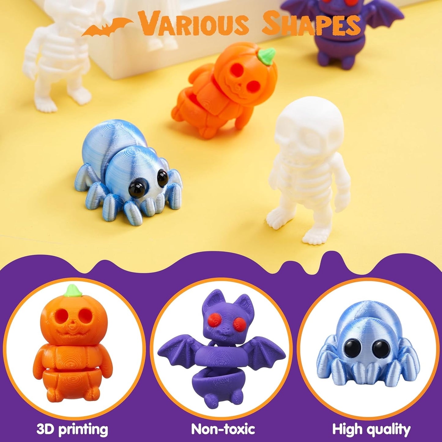 Joyfy Halloween 3D Printing Toys£¬12pcs