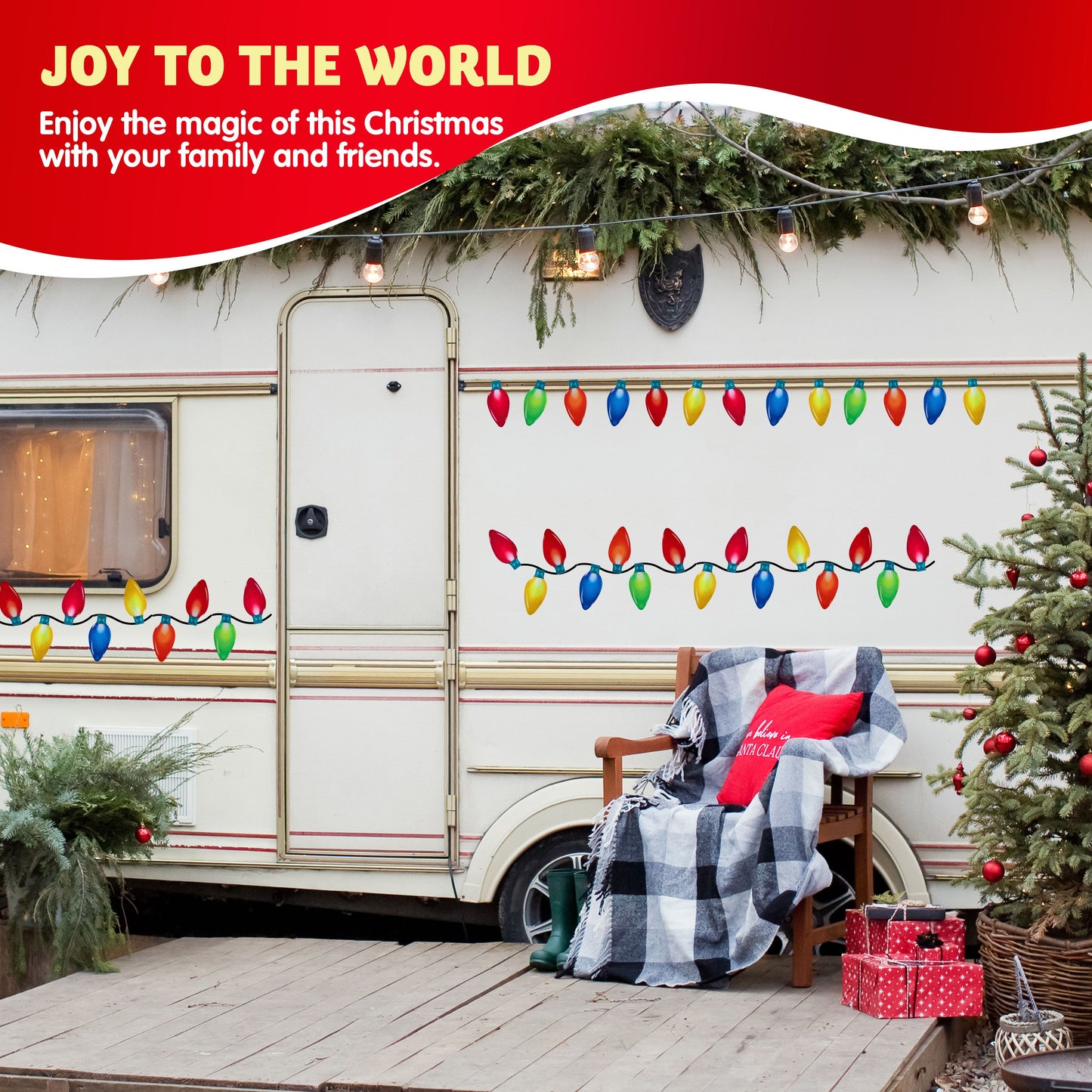 SYNCFUN Christmas Car Refrigerator Decorations
