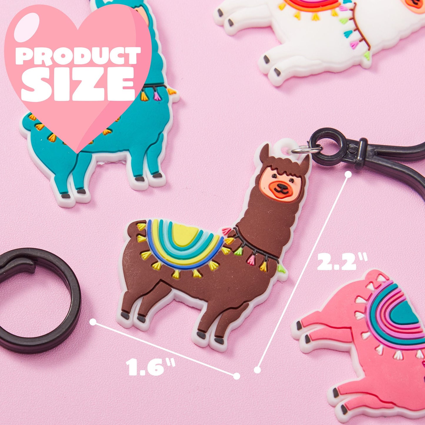 28 Pack Valentines Day Cards with Llama Keychain for Kids, Valentine's Classroom Exchange Gifts Valentines Party Favors