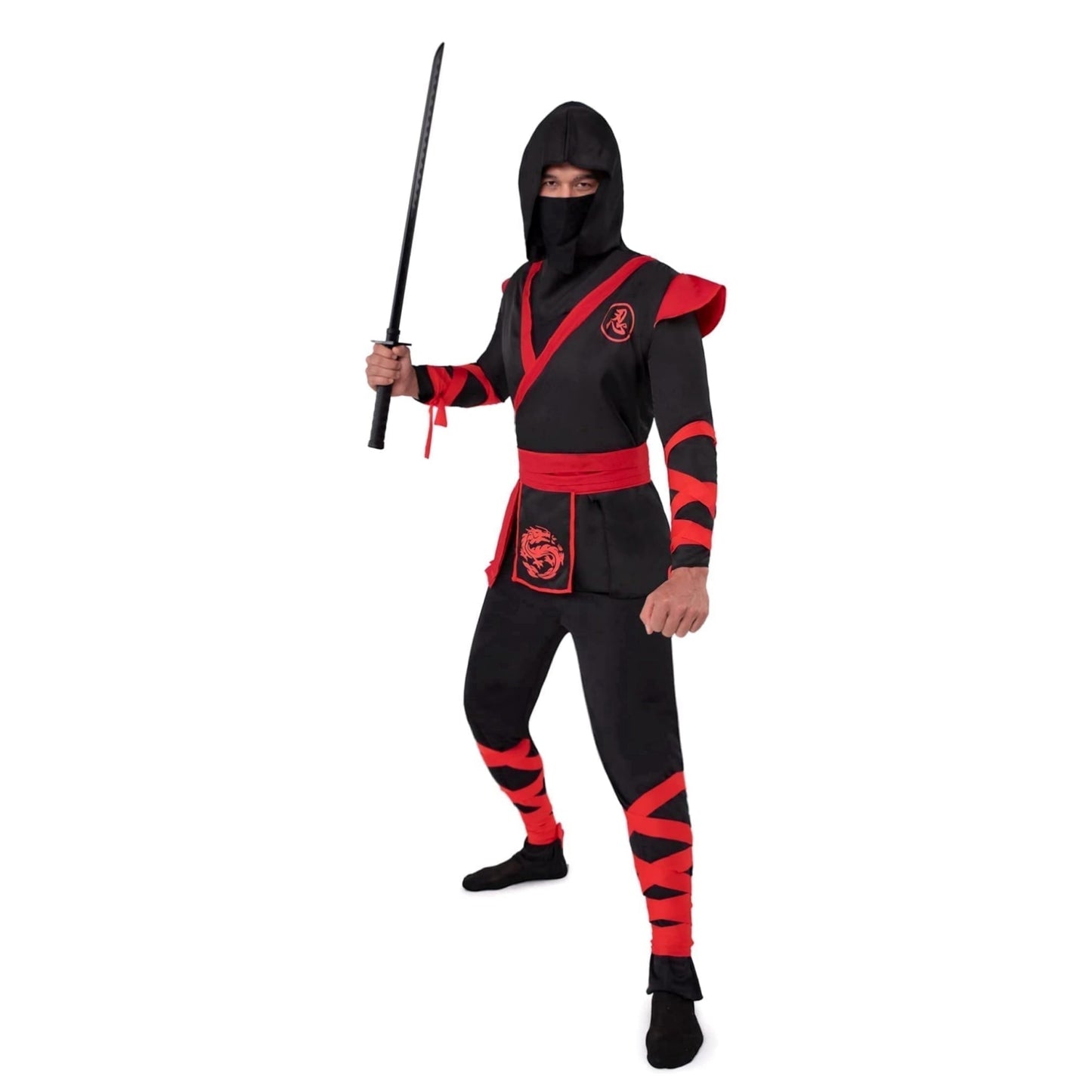 Joyfy Men Ninja Costume, Halloween Ninja Costume Adult for Halloween Cosplay Party