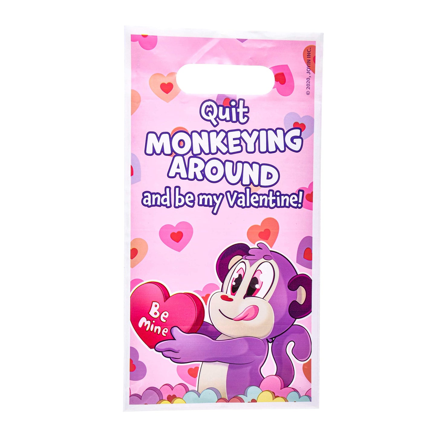 48 Pcs Valentines Day Gift Bags Valentine Goodies Bag for Kids Party Favor Supplies Valentine’s Treat Bags including To and From stickers