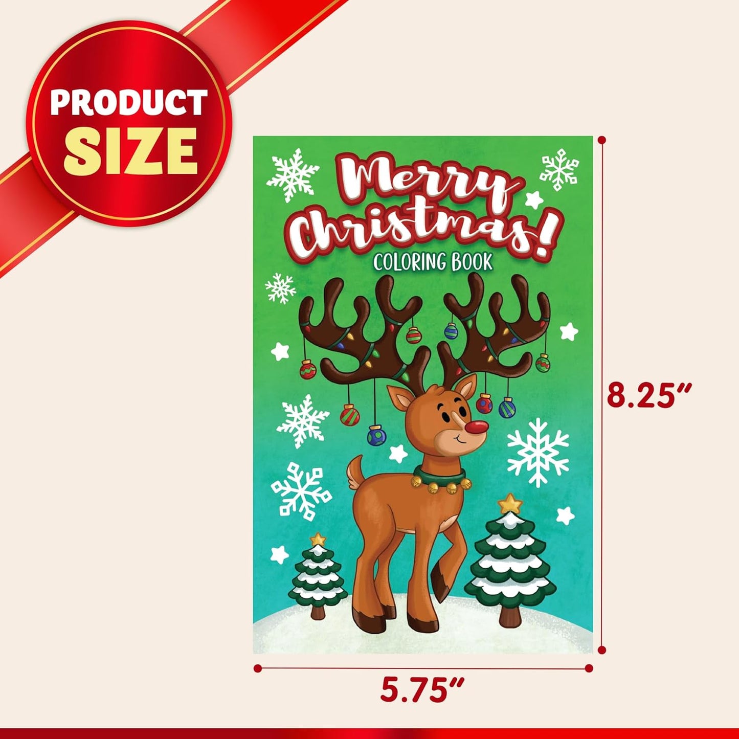 SYNCFUN 48 Pcs Christmas Coloring Book Bulk in 6 Covers, Xmas Mini Coloring Books for Kids with Snowman, Santa Santa, Reindeer(Age 8+)