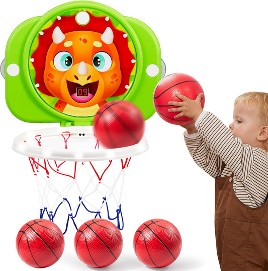 Mini Basketball Hoop for Toddlers 1-3, Indoor Adjustable Height Basketball Hoop, Space-Saving, Christmas Birthday Gifts Toy for Boy Girl