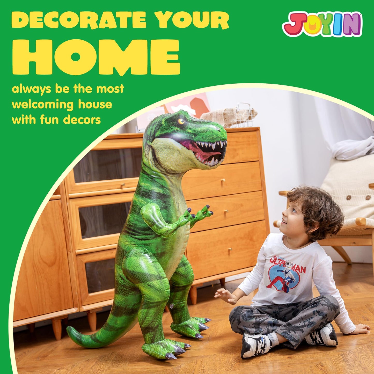 Syncfun 30" T-Rex Inflatable Dinosaur Toy for Boys Pool Party Decoration Birthday Gifts for Kids & Adults(2.5 FT)
