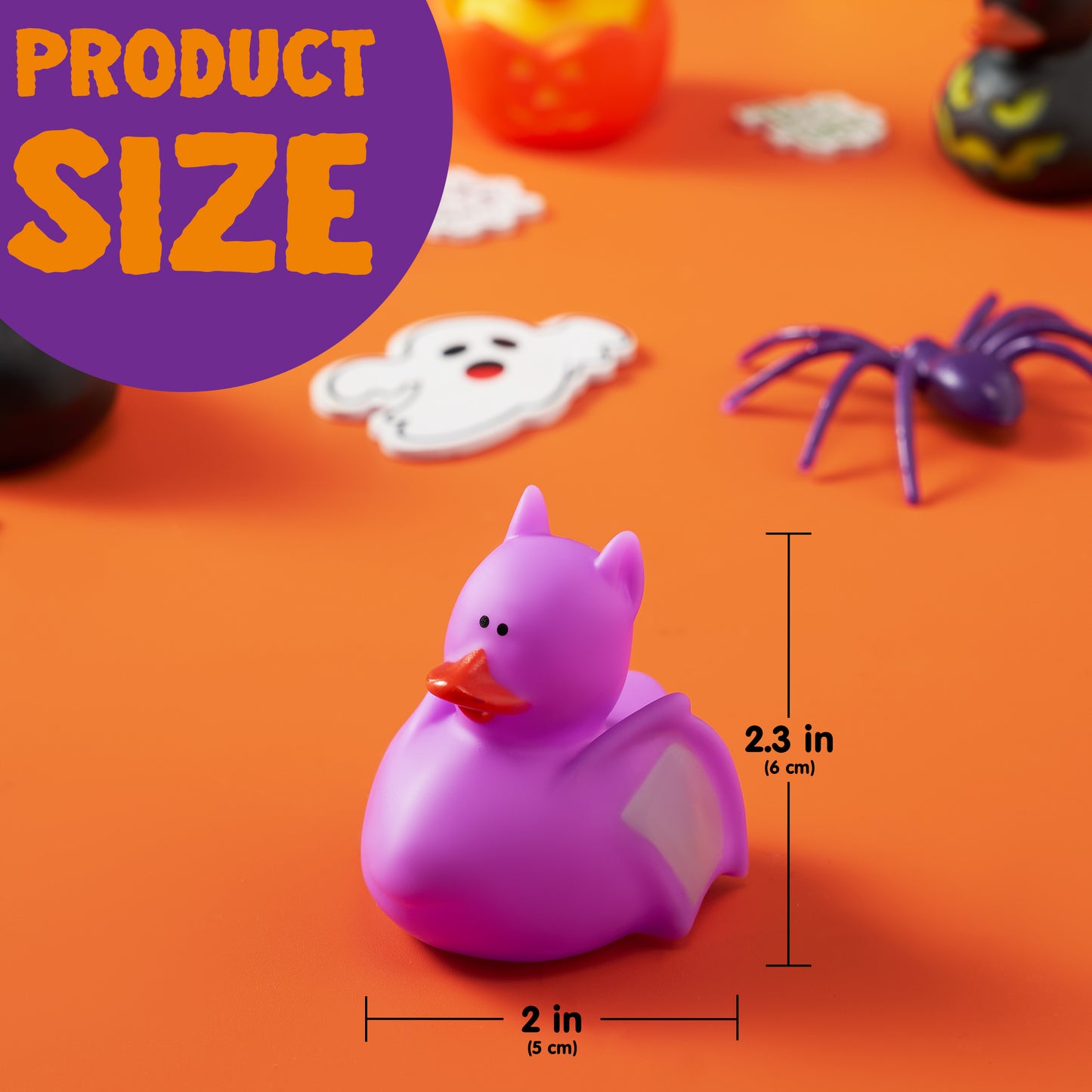 SYNCFUN 12 Pcs Halloween Rubber Ducks,Halloween Toys Glow-in-The-Dark Rubber Ducks in Bulk for Baby Toddlers Kids,Halloween Bath Toy Basket Prizes,Halloween Toys for Trick or Treaters