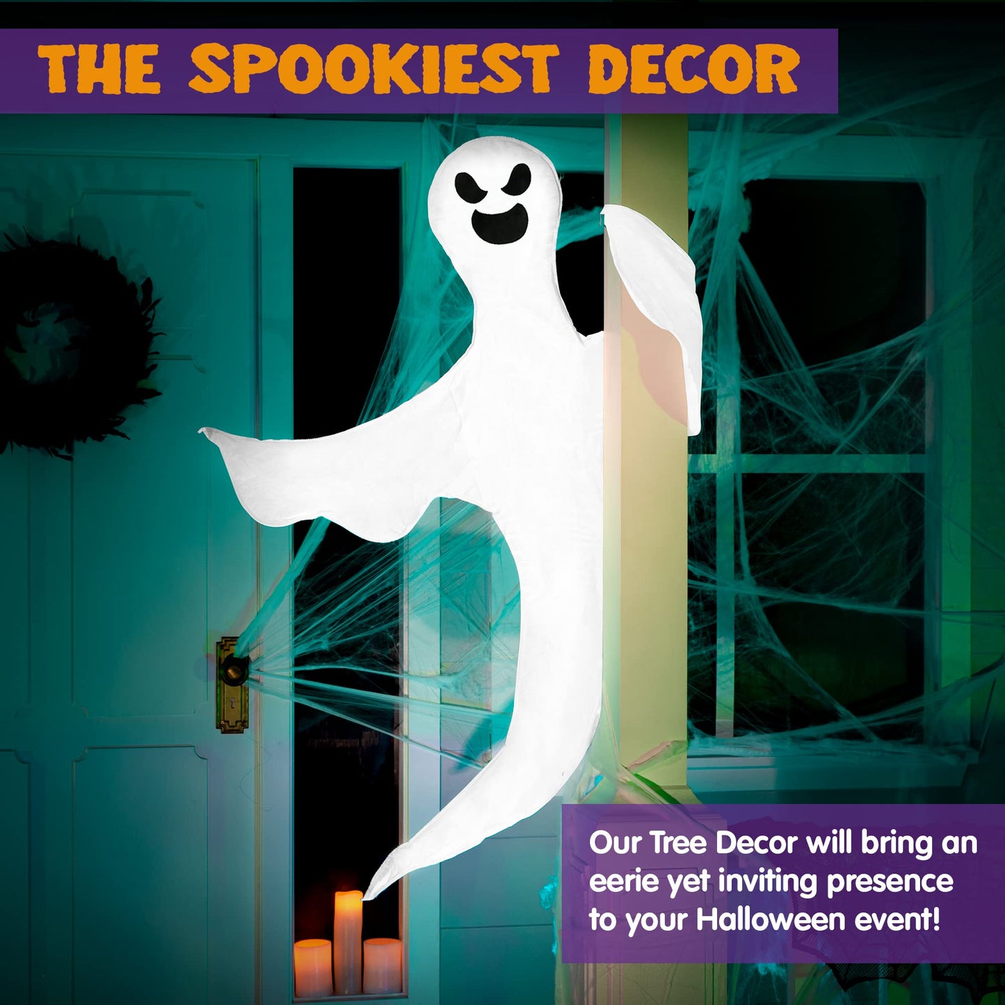 Joyfy 53 inch Halloween Ghost Decoration,Halloween Indoor Outdoor Yard Fall Porch Decor