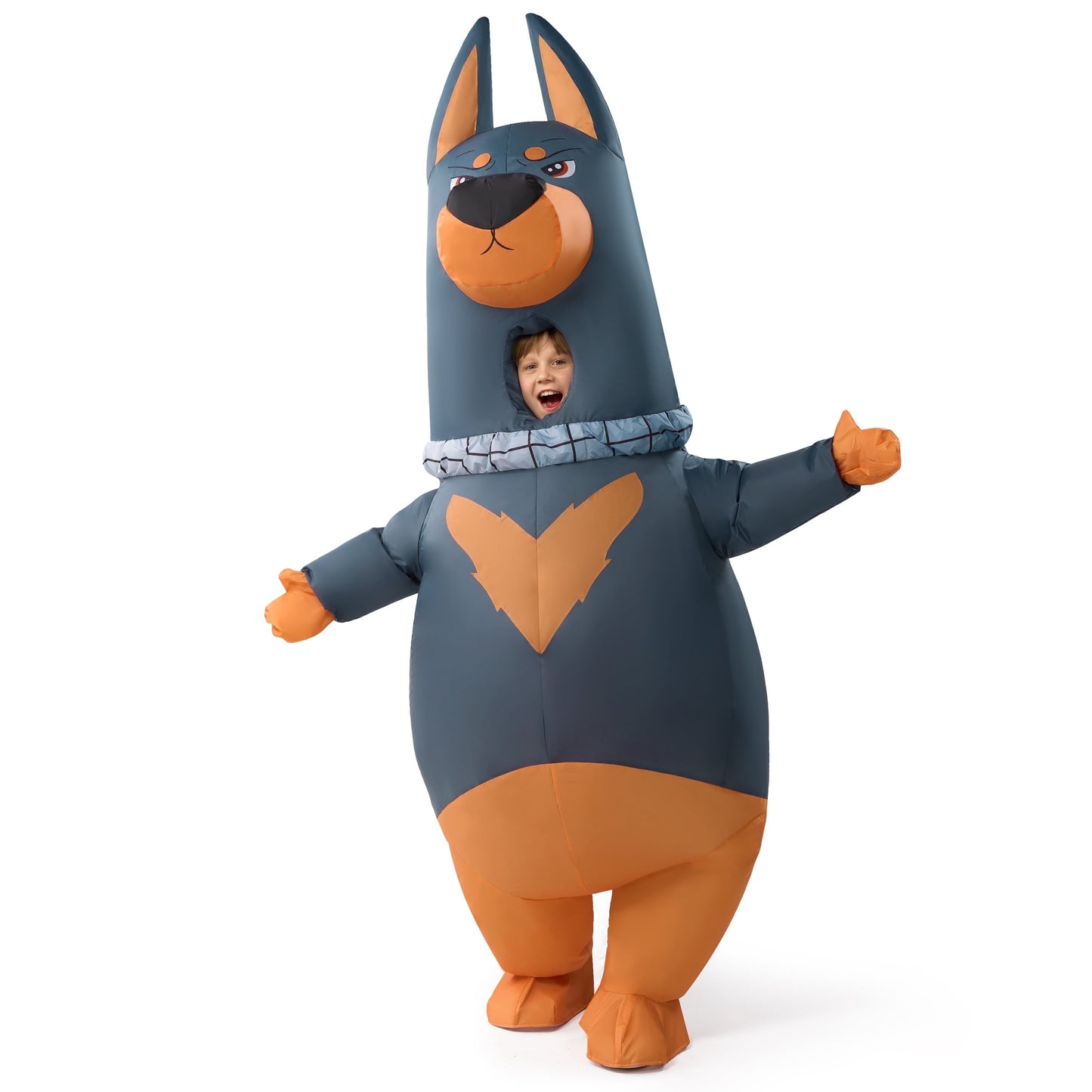 Joyfy Halloween Inflatable Doberman Costume for Kids £¬Full Body Inflatable Dog Costume for Halloween Cosplay Puppy Theme Party