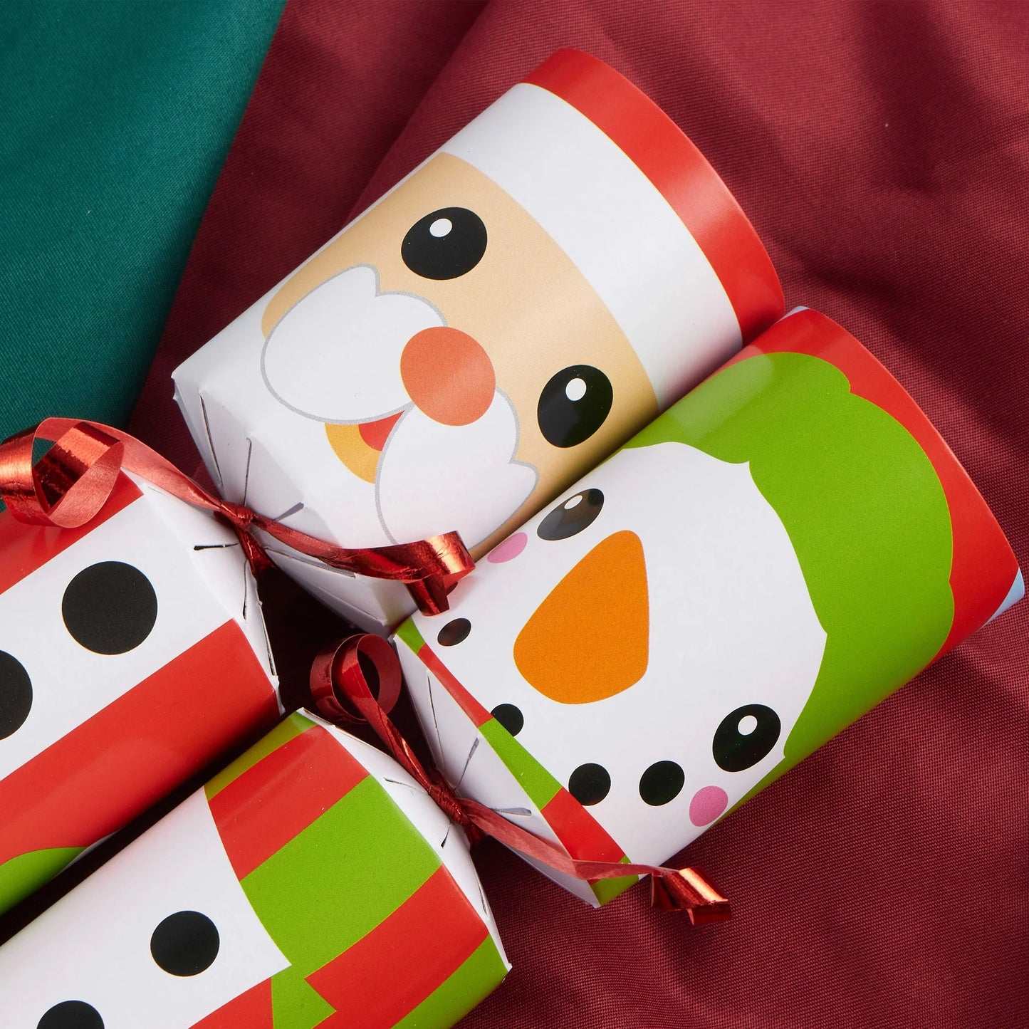 Joyfy 10" Christmas Crackers Party Table Favor, 10 Pcs No Snap Cute Christmas Characters Design Gift for Xmas
