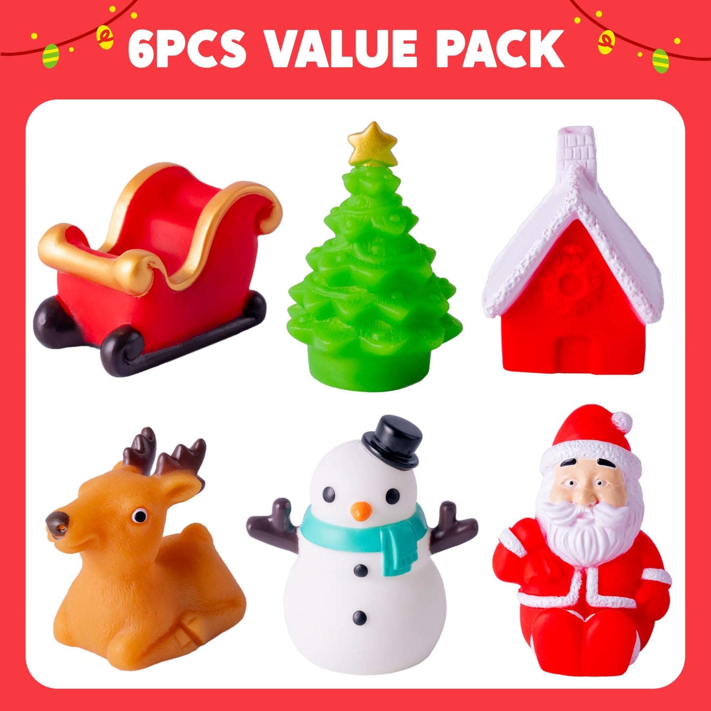 Joyfy Christmas Bath Toys for Kids 8 Pack Light Up Toys, LED Bathtub Toys Glow in The Dark Pool Toys, Christmas Toys for Kids Party Favor Gifts