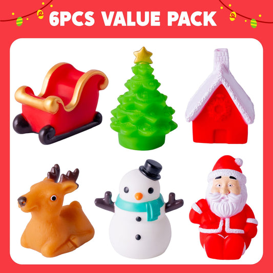 Joyfy Christmas Bath Toys for Kids 8 Pack Light Up Toys, LED Bathtub Toys Glow in The Dark Pool Toys, Christmas Toys for Kids Party Favor Gifts
