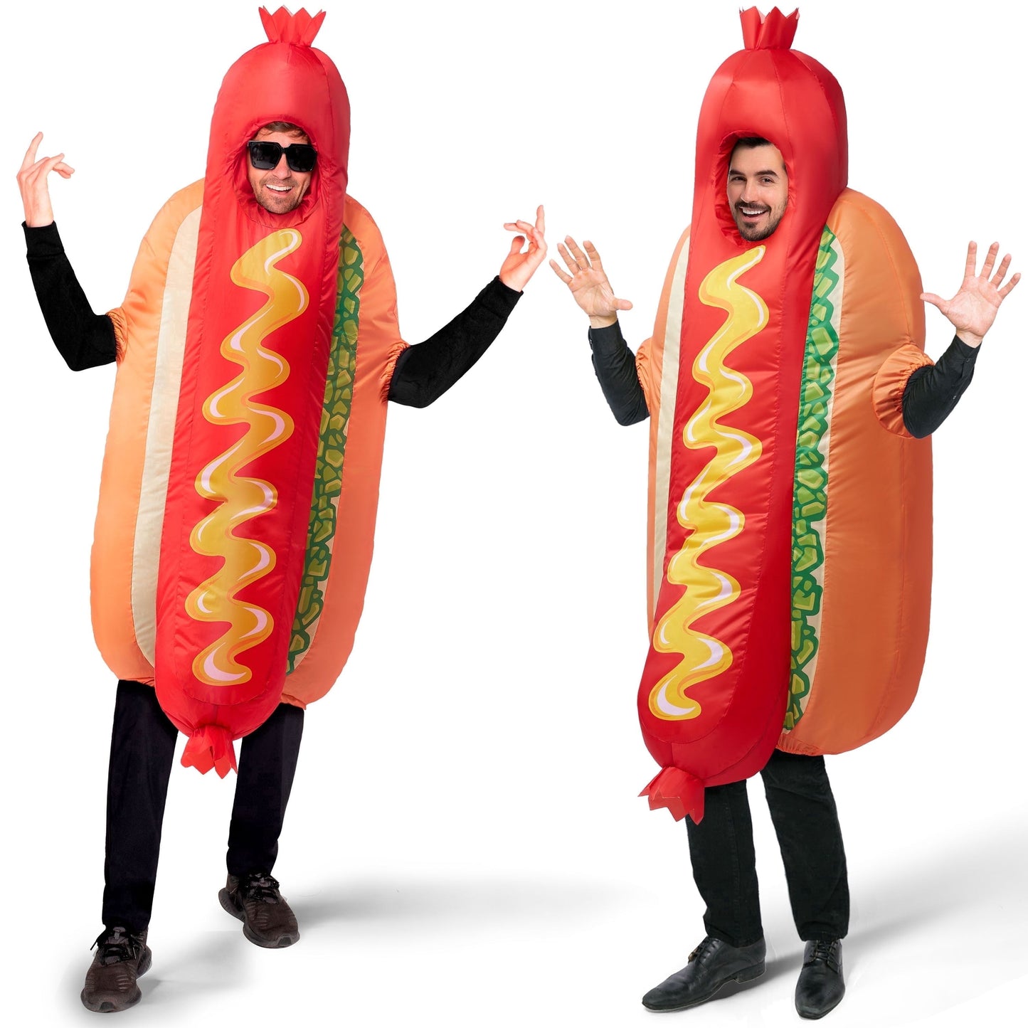 Joyfy Adult Inflatable Costume, Full Body Inflatable Hot Dog  Costume, Food Themed Halloween Costume for Halloween Role Playing Party