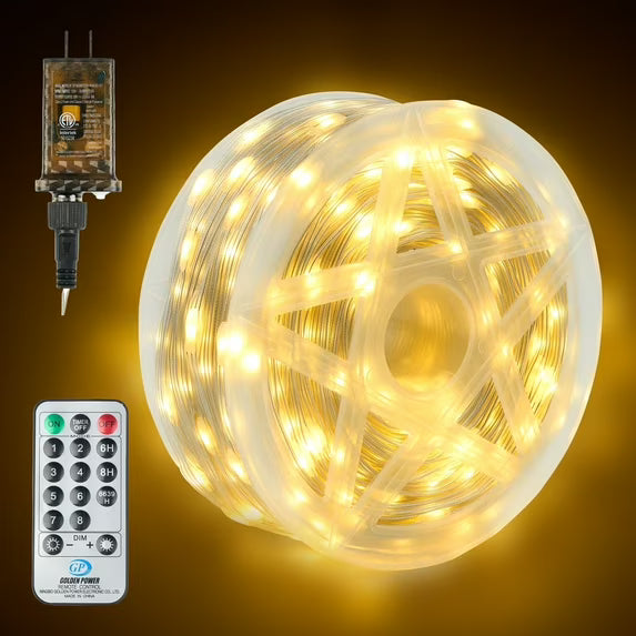 Joyfy 600 Led Christmas Lights,198 FT Christmas Lights with Remote Outdoor Decorations,Christmas Tree Lights with 8 Modes Timer for Holiday Xmas Party