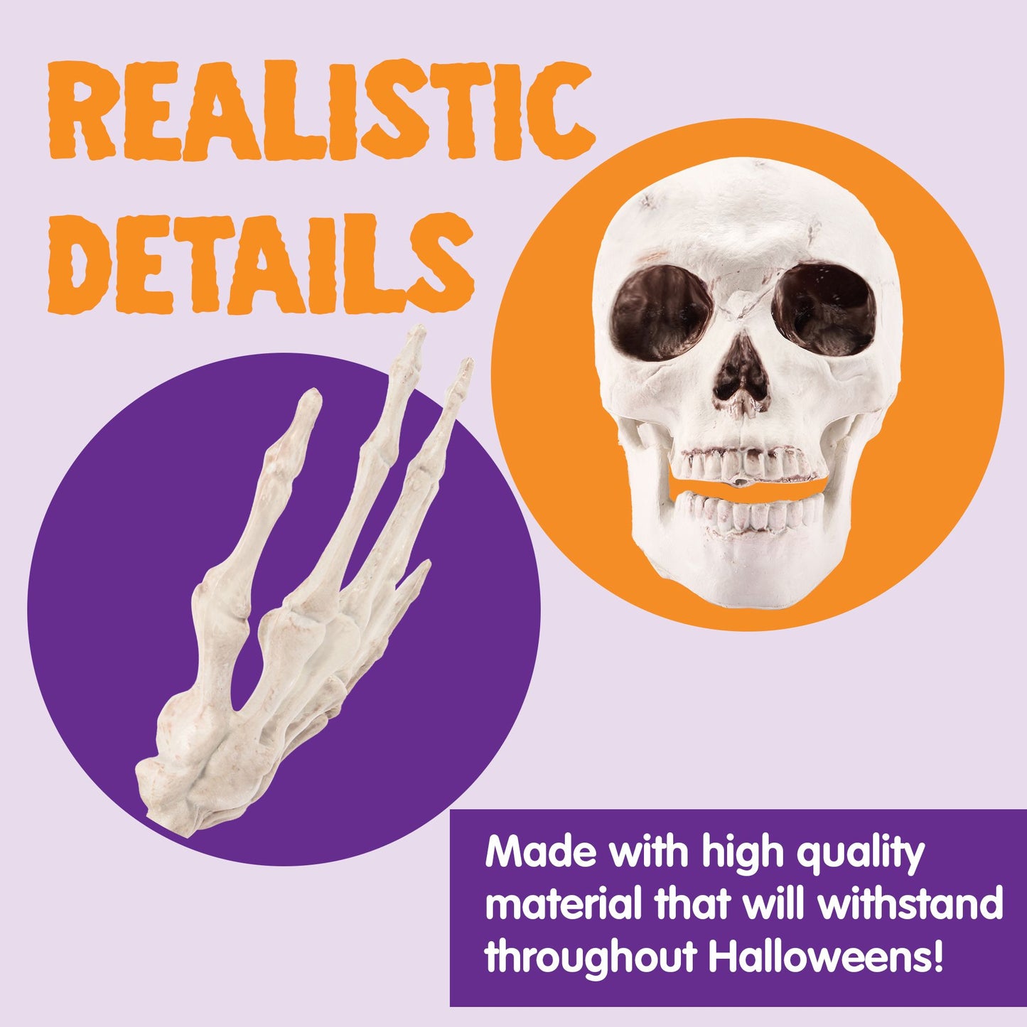 SYNCFUN 5 Pcs Halloween Life Size Groundbreaker Skeleton Stakes Decorations,Full Size Skeleton Halloween Decorations Outdoor Yard Scary Halloween Yard Stakes Decor