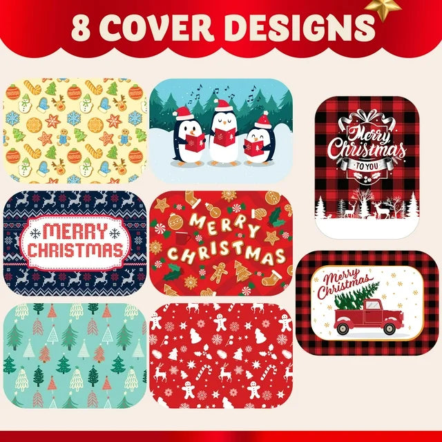 SYNCFUN 48 Pcs Christmas Foil Containers with Lid, Aluminum Foil Pans with Lids, 7"x5"x2" Disposable Foil Pans with Covers, Food Containers Great for Baking, Cooking, Heating, Storing, Prepping Food