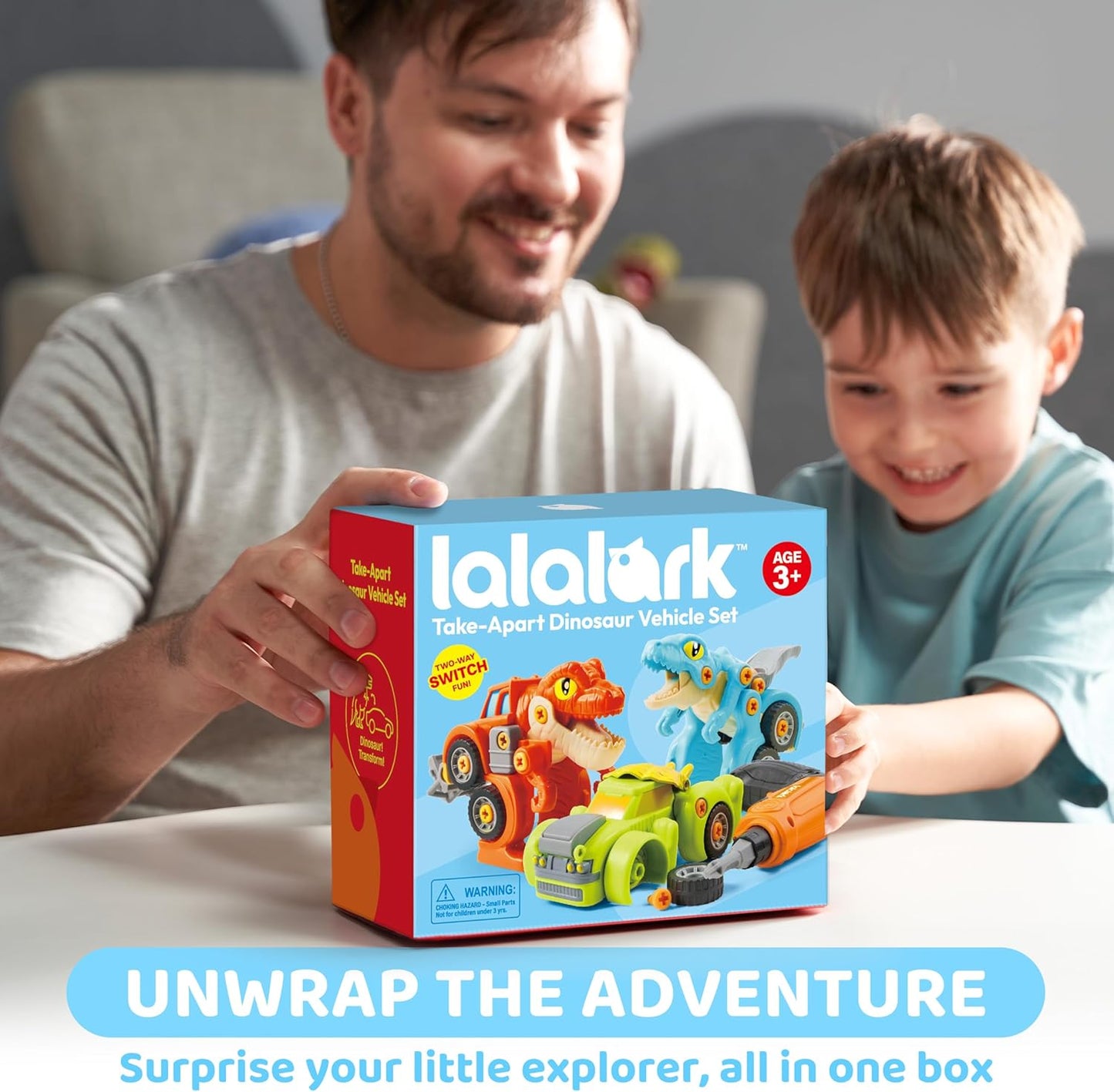 Lalalark Take Apart Dinosaur Toys for Kids, Educational Construction Building Kids Toy with Electric Drill - Best Gifts for Toddlers Age 3-8 Year Old