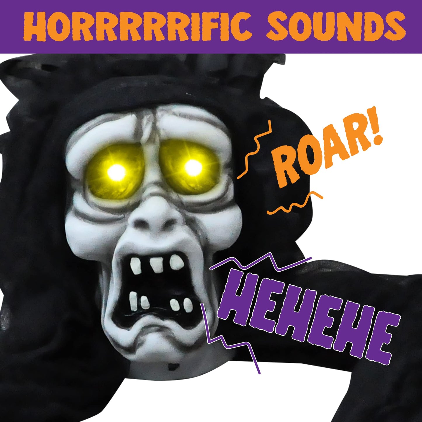 SYNCFUN Halloween Groundbreaker Halloween Decorations Life Size Zombie with Sound and Flashing Eyes,Outdoor Scary Halloween Yard Decorations