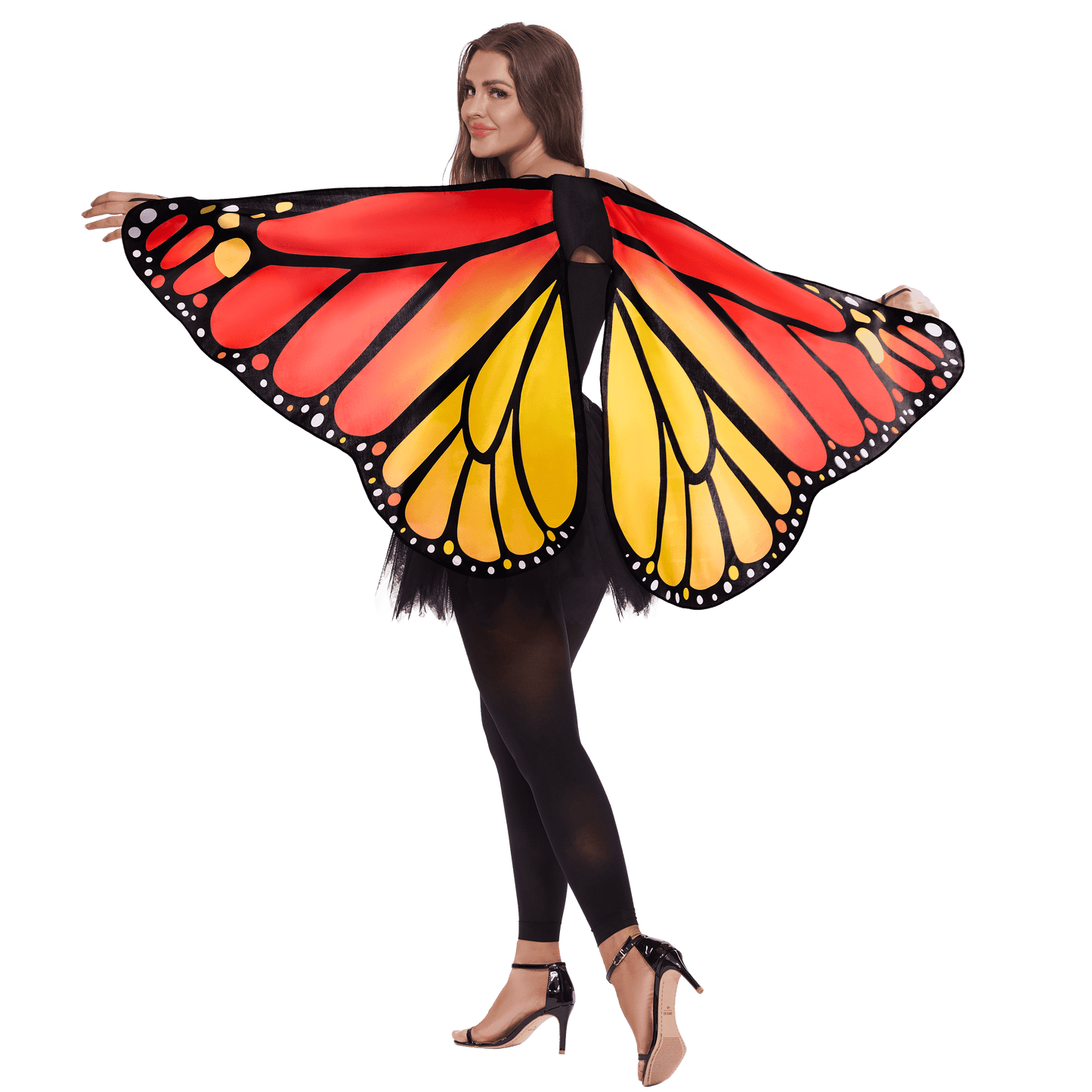 Joyfy Monarch Butterfly Costume for Women - Halloween Butterfly Wings for Adult Dress Up Costume Party