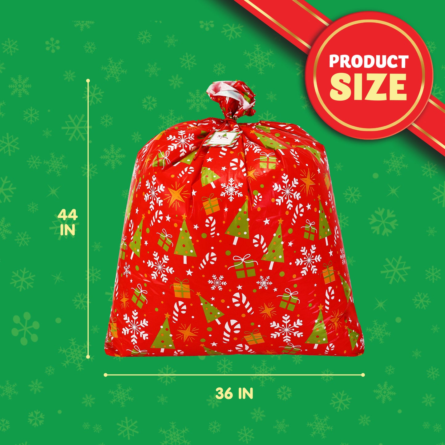Joyfy 8 Pcs Large Christmas Gift Bags Xmas Presents 44”x 36” Jumbo Christmas Gift Bags Wrapping Giant Gift Bags for Huge Gifts Big Gift Sack Set
