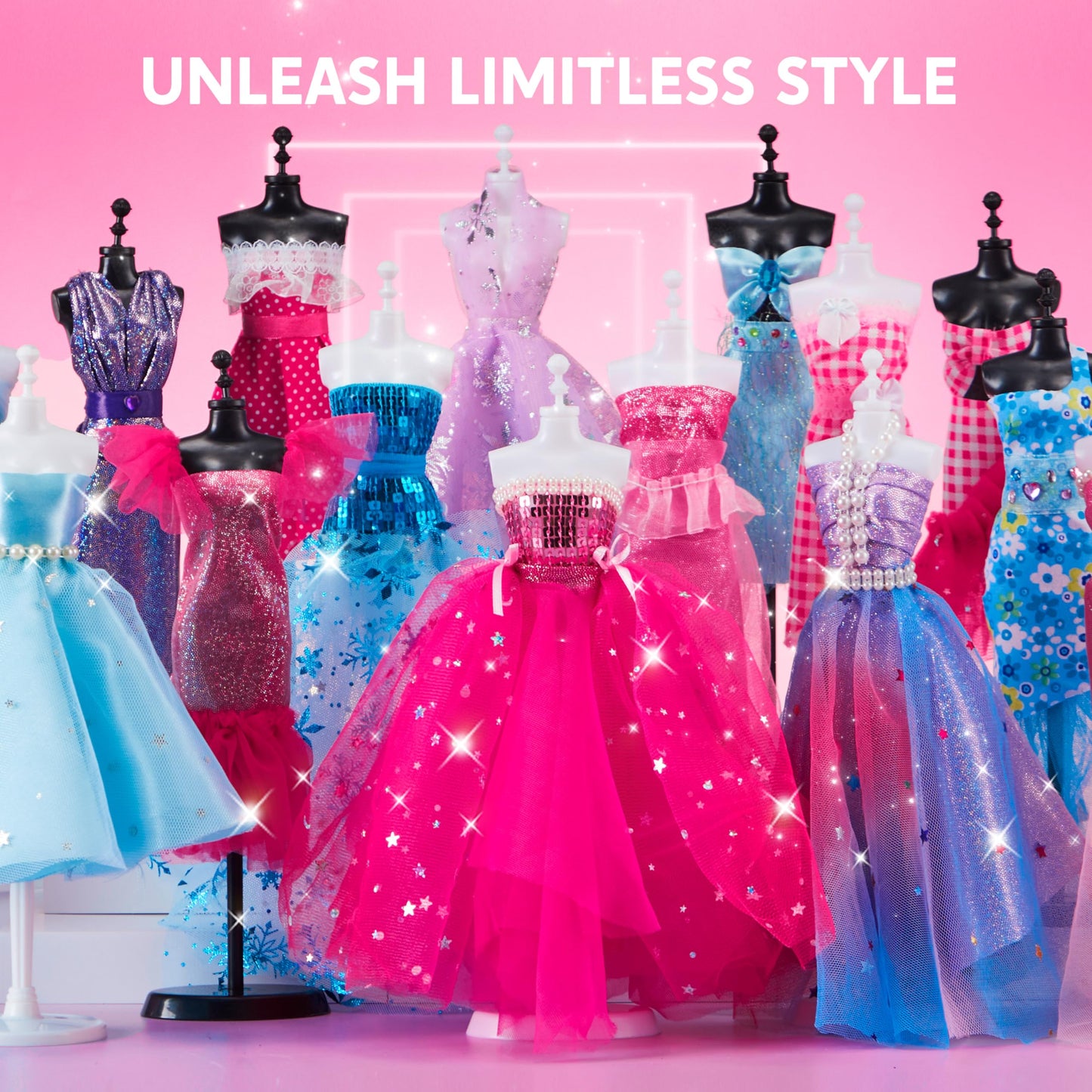 Klever Kits 400+PCS Fashion Design Crafts for Kids Art and Crafts Toy DIY Sewing Crafts with 3 Mannequins for Girls Aged 8-12, Birthday Christmas Presents