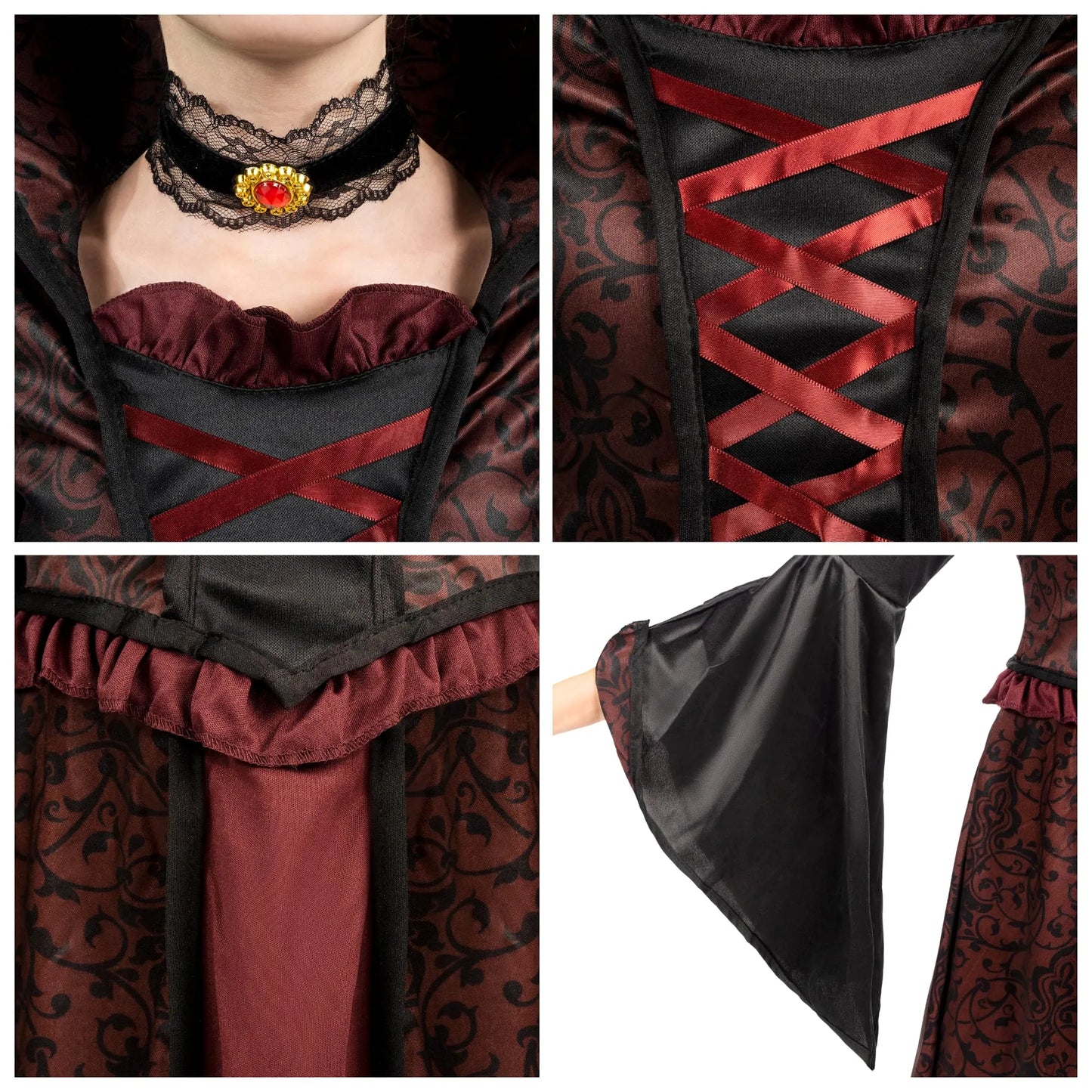 Syncfun Girls Royal Vampire Costume Set , Carnival Cosplay, Perfect for Halloween Dress Up Party Vampire-Themed Party