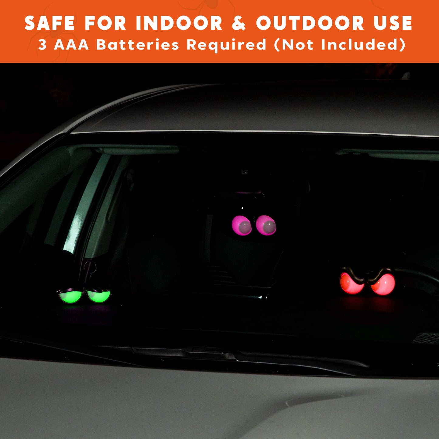 SYNCFUN 3 Packs Halloween Animated Flashing Peeping Eyes Lights Decorations,Outdoor Halloween Light Decorations,Halloween Car Decorations