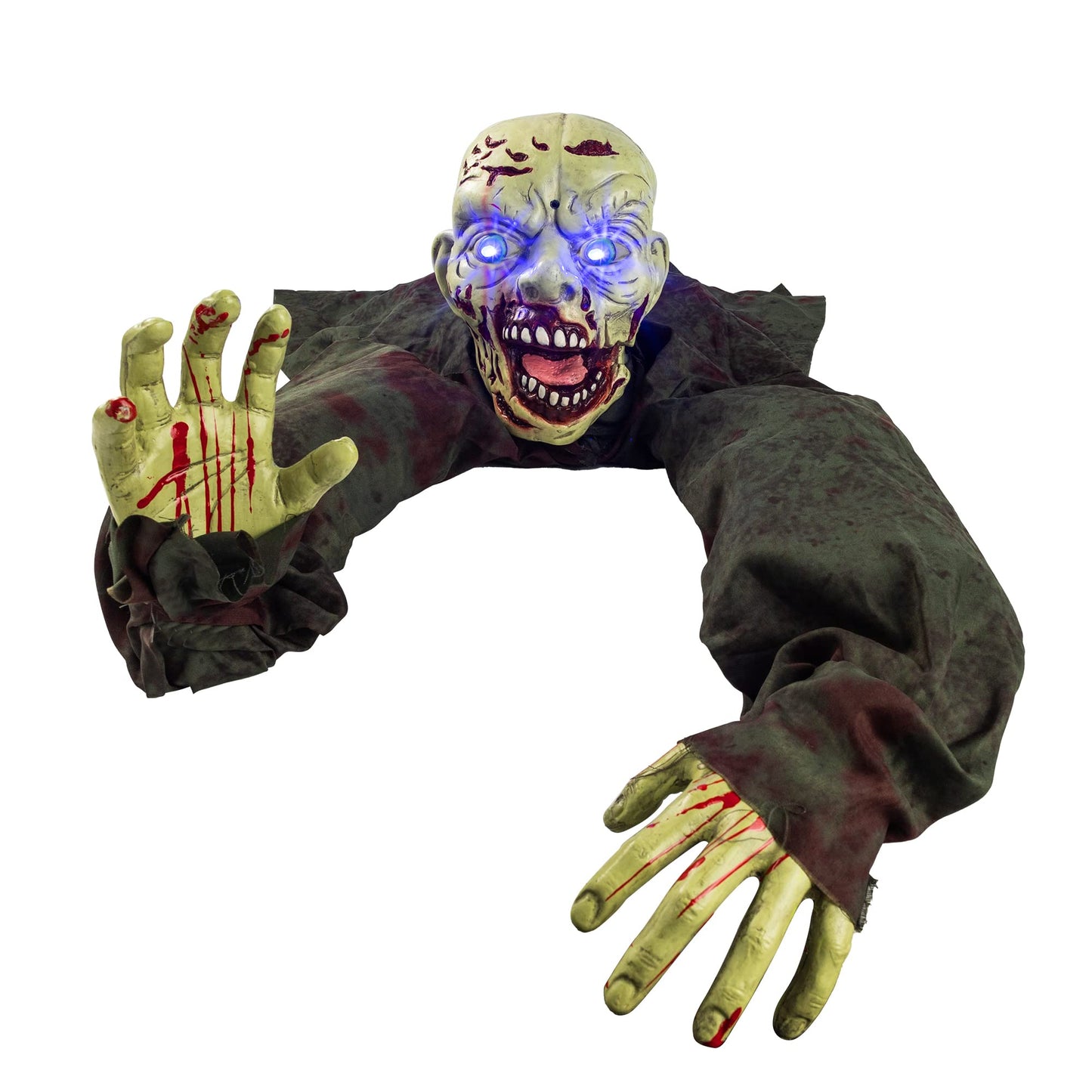 Joyfy Halloween Groundbreaker Animated Halloween Decorations Zombie with Creepy Sound and Flashing Eyes,Outdoor Scary Halloween Yard Decorations,Haunted House Decorations