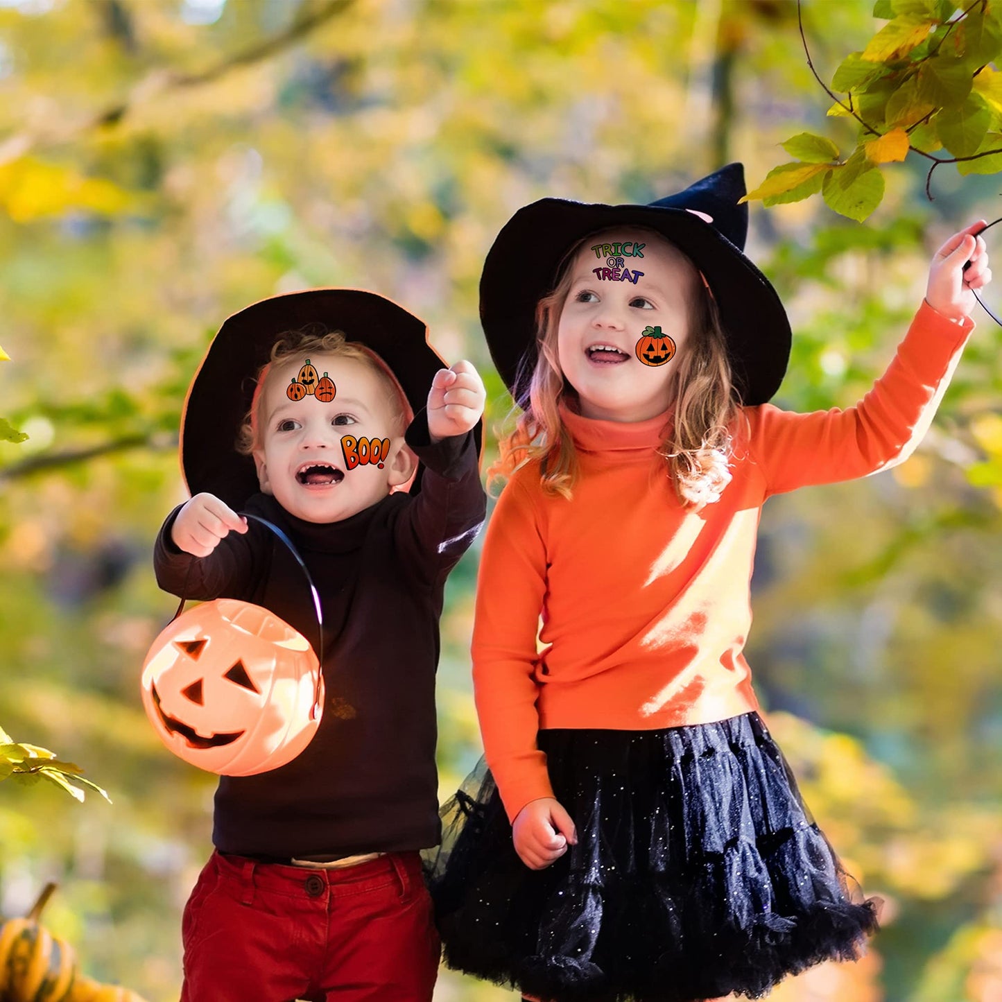 Joyfy 300+ Halloween Temporary Tattoos,Glow in The Dark Tattoos for Kids,Halloween Toys Bulk,Halloween Trick or Treat Toys,Halloween Party Favor