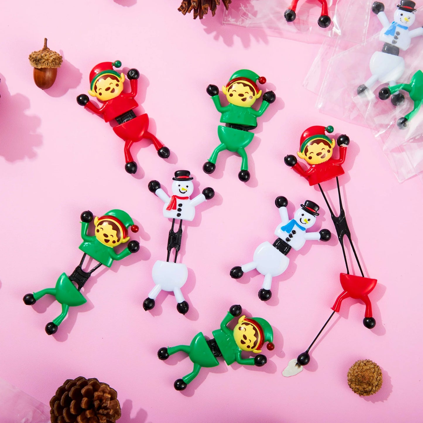 Joyfy Kids Christmas Party Favors,Climbing Man Stretchy Toys