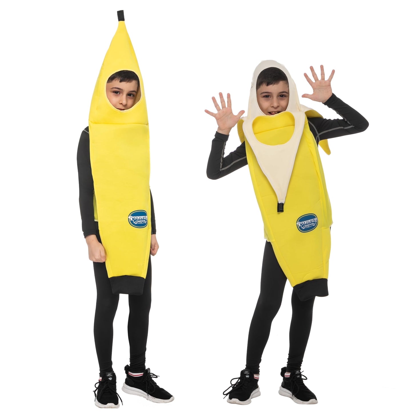 Joyfy Halloween Banana Costume for Kids Funny Fruit Costume Banana Halloween Fancy Dress Costume for Themed Party Cosplay