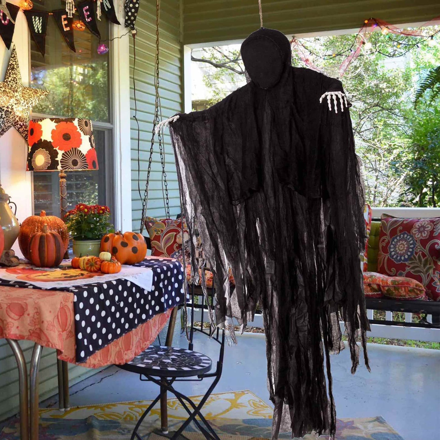 Joyfy 63 Inch Halloween Hanging Ghosts,Scary Ghosts Grim Reapers Decorations for Halloween Hanging Decorations Indoor Outdoor Yard Home Decorations