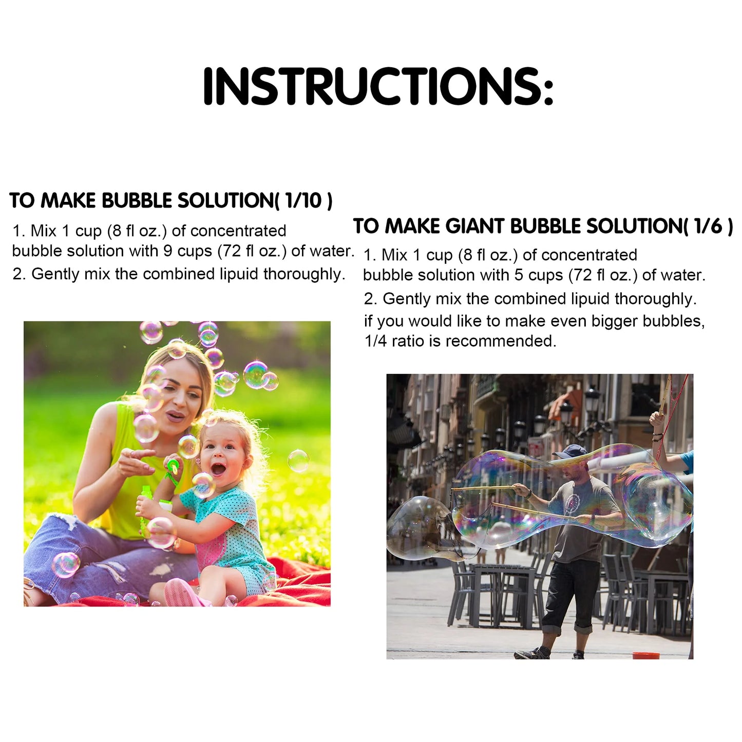 JOYIN 100 Oz Concentrated Bubble Solution (up to 8 Gallon) for Large Party Celebrations, Party Favor, Bubble Summer Toy, Classroom Prizes, Easter (Green)