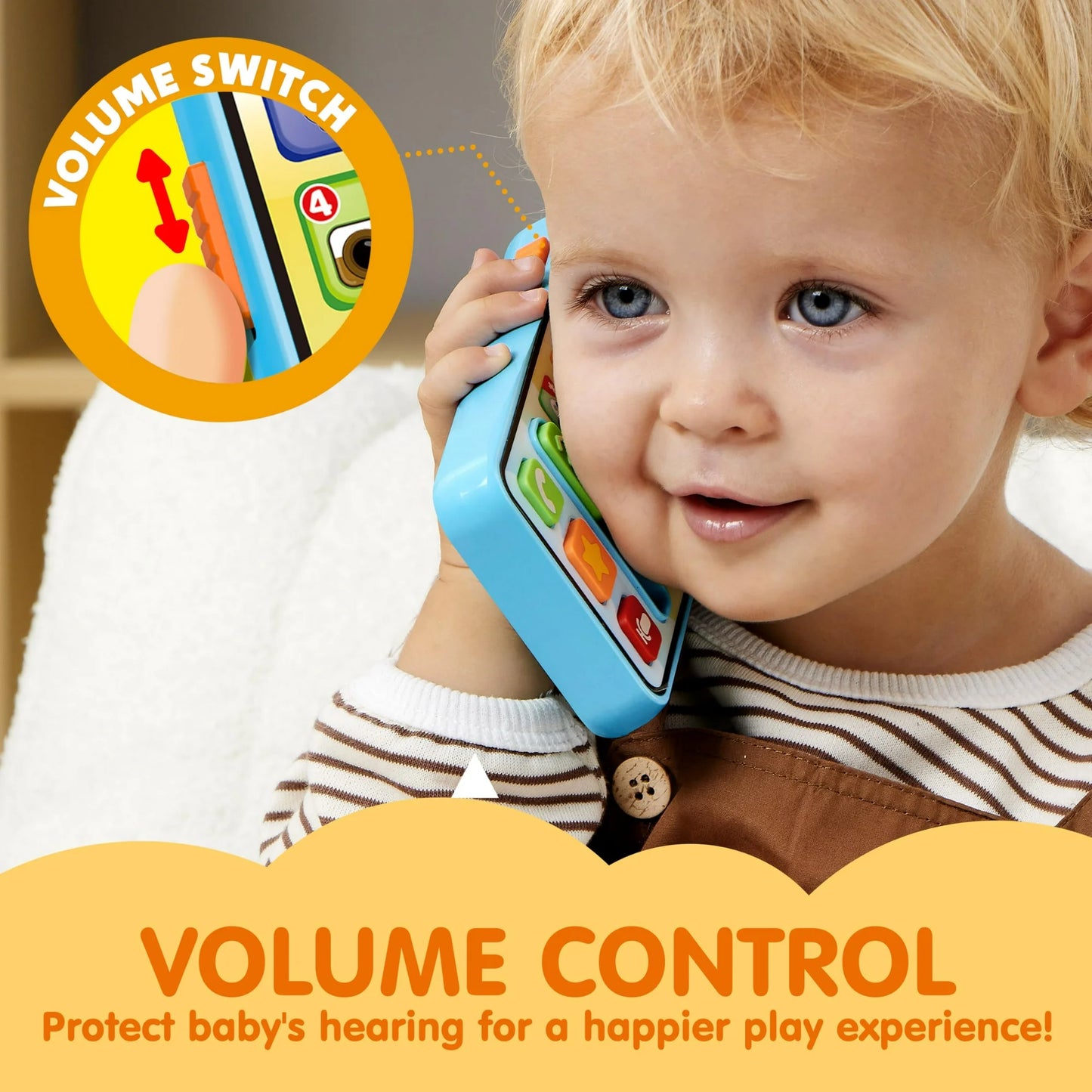 Syncfun Baby Toys 6-12 Months, Kids Cell Phone Educational Toys, Pretend Play Phone Birthday Easter Gifts for Girls Boys Age 1 2 3 Year Old
