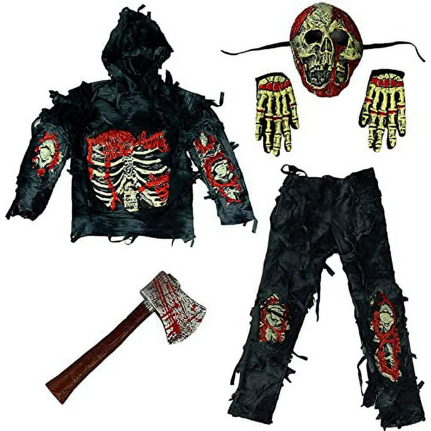 Spooktacular Creations Zombie Costume for Child with Bloody Axe, Halloween Zombie Dress UP for Boys, Monsters Costume Accessories