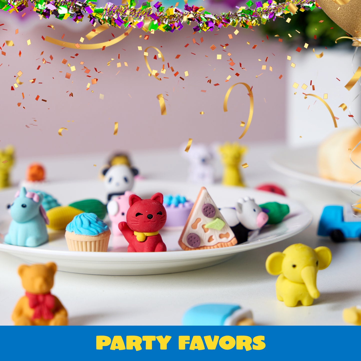 Joyfy 36 Pcs 3D Erasers for Kids, Food & Animals Erasers Bulk, Fun & Cute Mini Erasers for Pencil, Desk Pets, Classroom Prize, Birthday Party Favors, Treasure Box Toys, Gifts for Boys Girls
