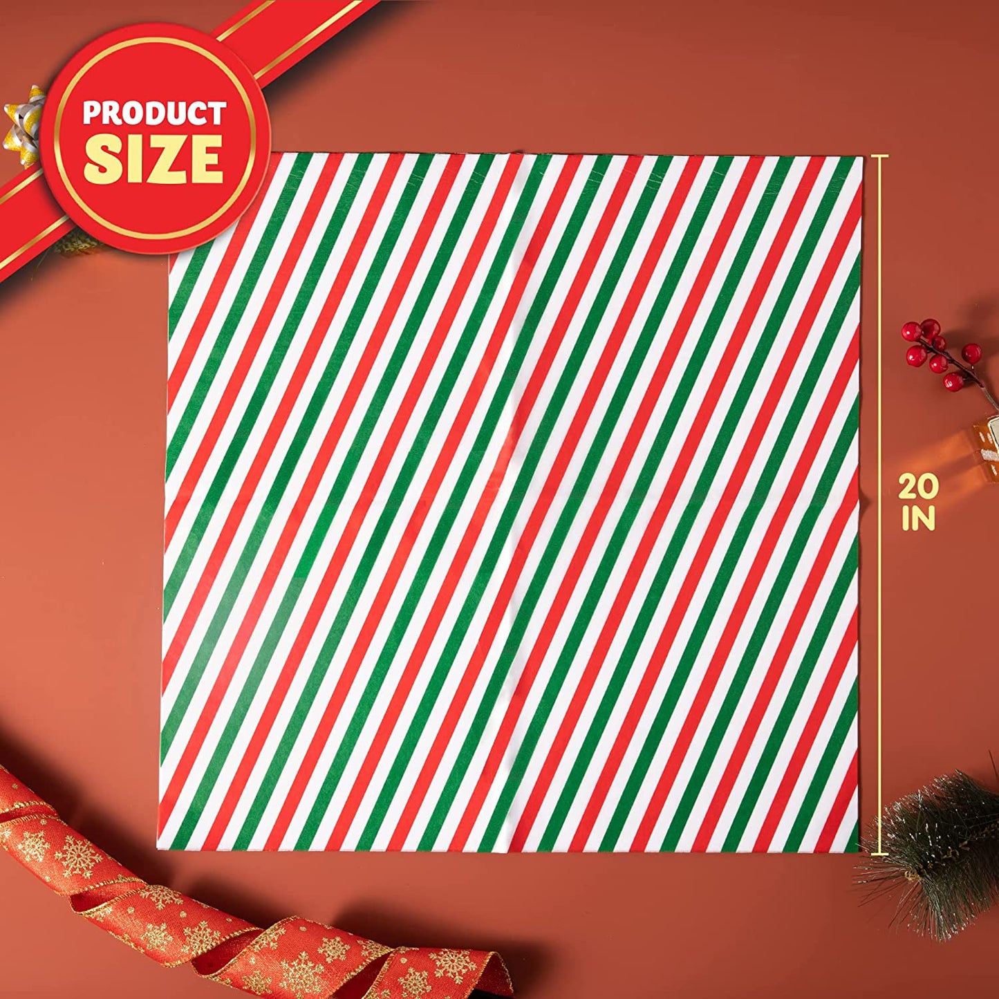 Joyfy 150 Sheets Christmas Tissue Paper Assorted Design 20" x 20" Easy and Fast Gift Wrapping Accessory for Present Boxes, Xmas Gift Wrapping Bags and Wine Bottles